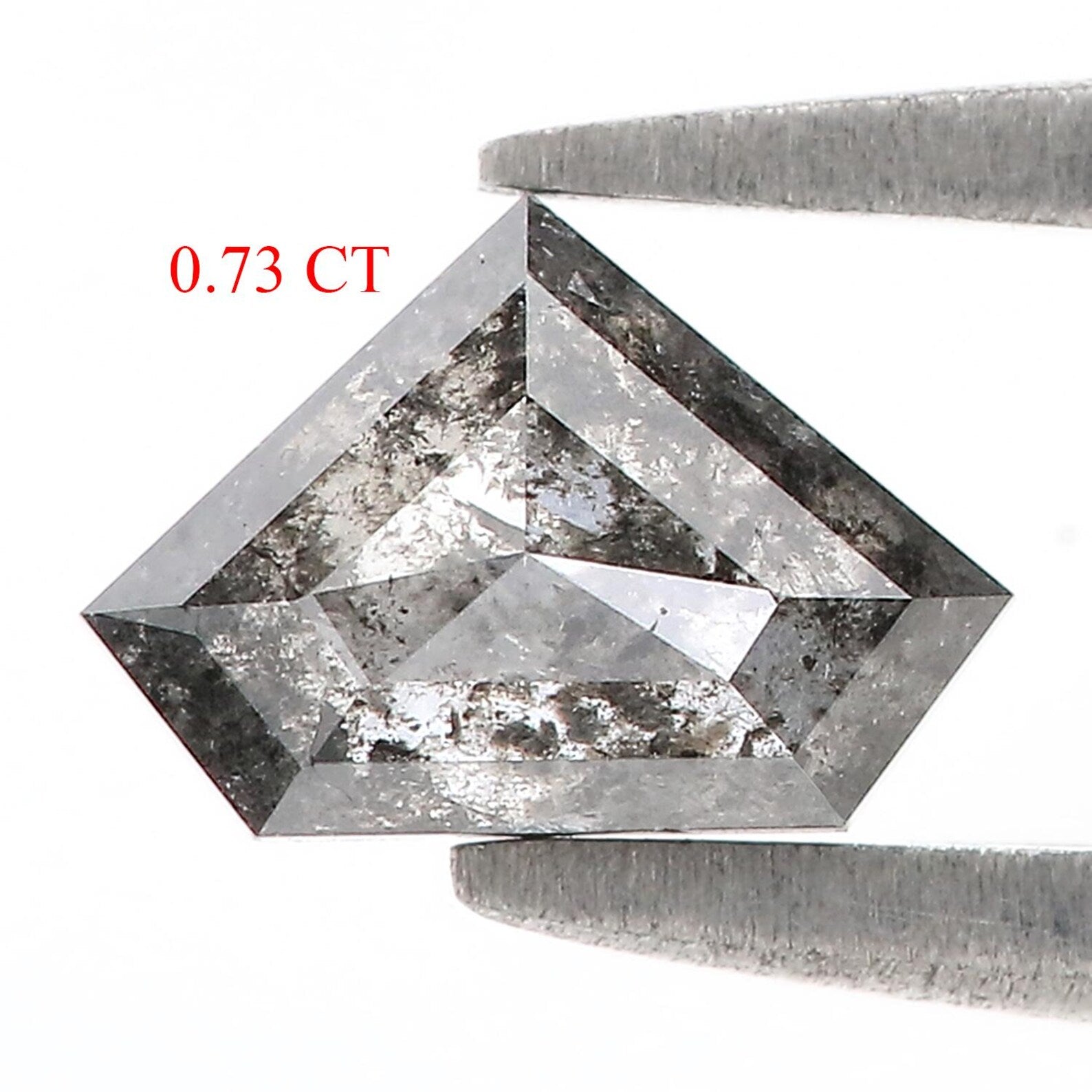 0.73 CT Natural Loose Shield Shape Diamond Salt And Pepper Shield Cut Diamond 5.15 MM Natural Diamond Shield Rose Cut Diamond QN1144