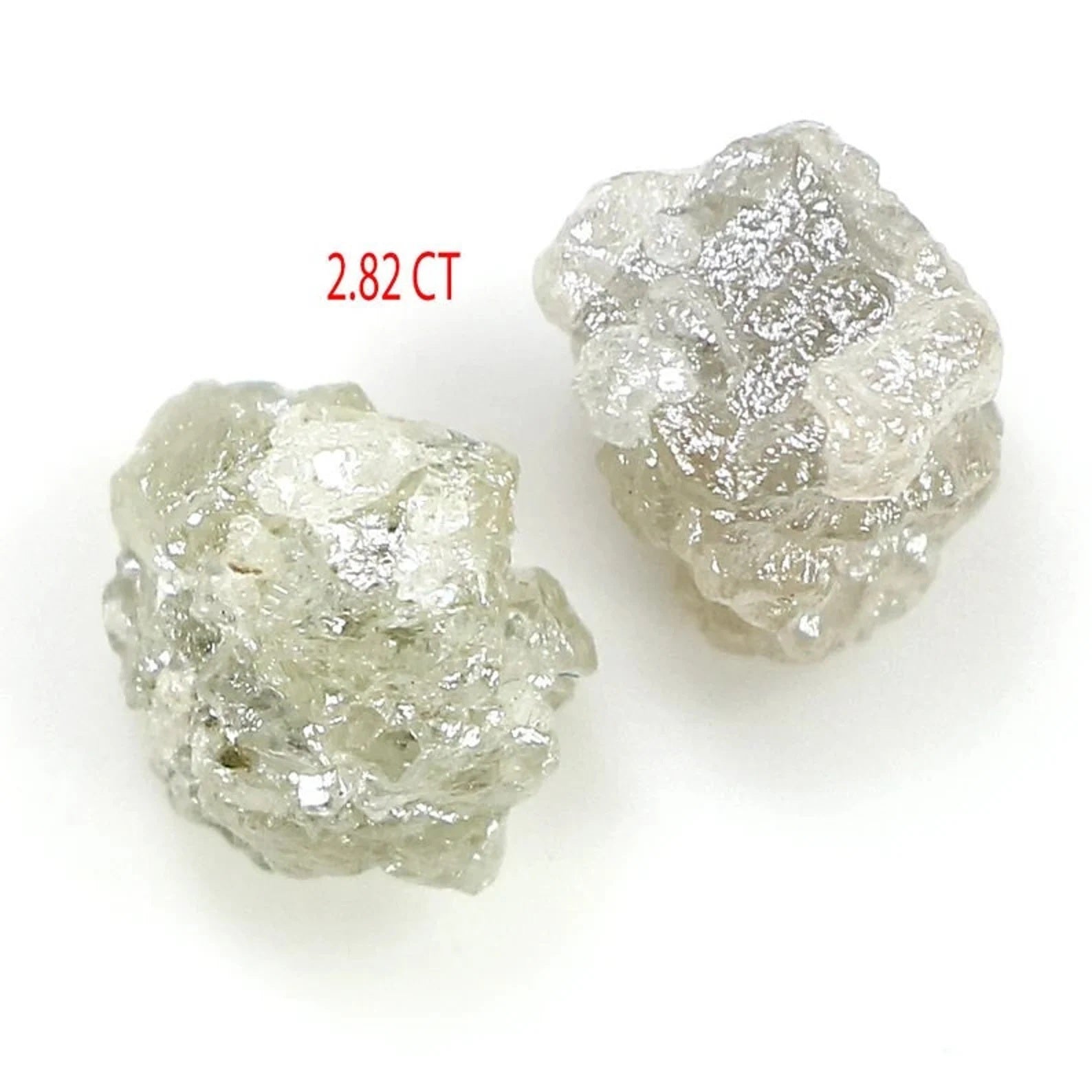 2.82 CT Natural Loose Rough Diamond Grey Color Rough Diamond 6.95 MM Natural Diamond Grey Color Irregular Cut Rough Shape Diamond NQ1452
