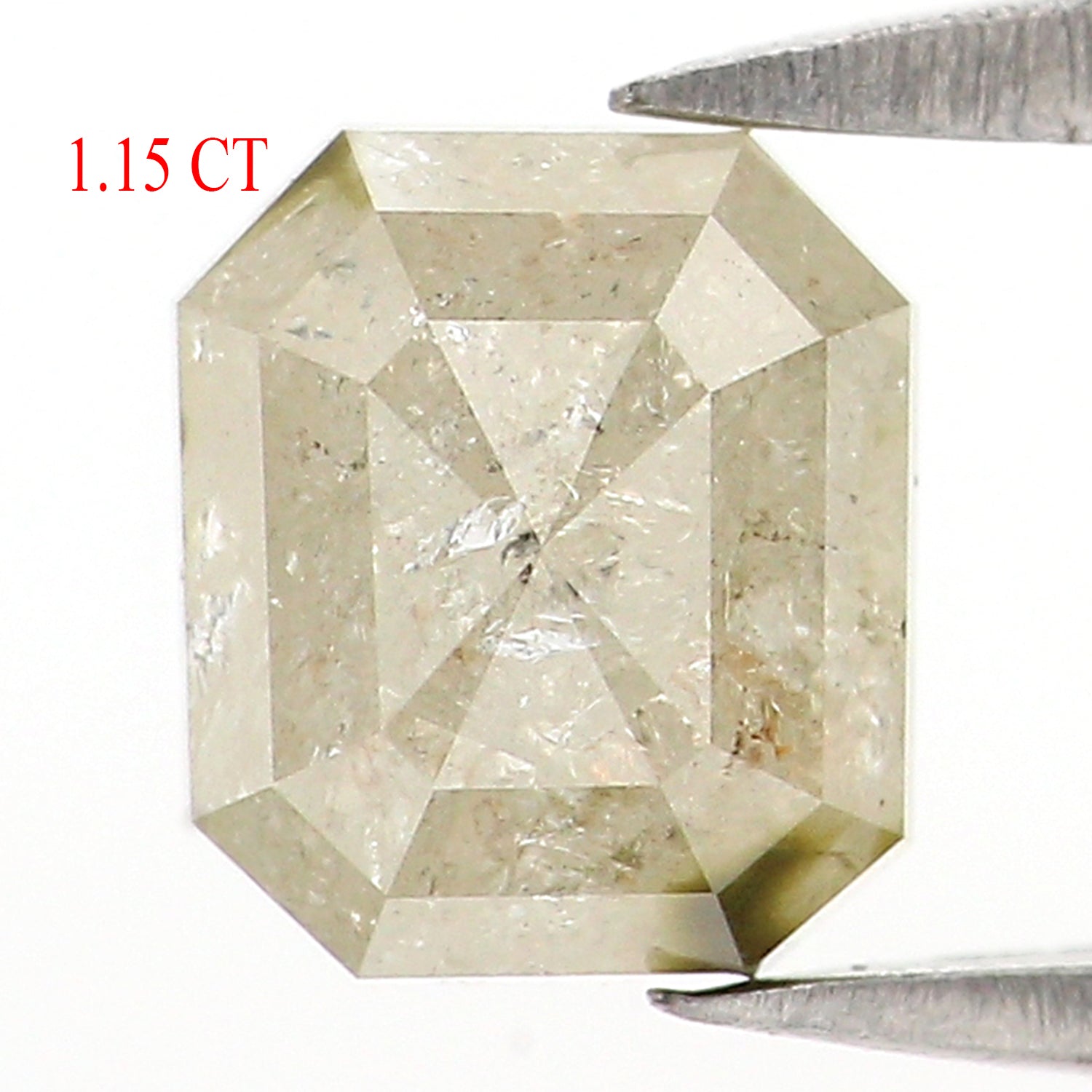 1.15 CT Natural Loose Emerald Shape Diamond Grey Color Emerald Cut Diamond 5.90 MM Natural Loose Grey Color Emerald Rose Cut Diamond KQ2683