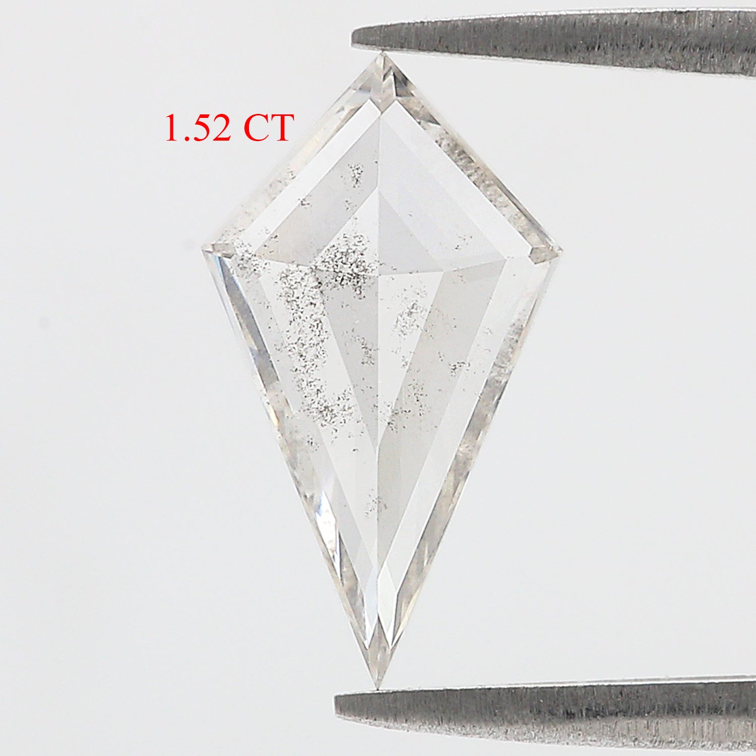 1.52 CT Kite Rose Cut Salt And Pepper Lab Grown 14.45 MM Loose Diamond CVD Fancy Black Grey Color Lab Created Antique Cut Diamonds L3579