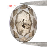 Natural Loose Oval Diamond, Light Brown Color Oval Diamond, Natural Loose Diamond, Oval Rose Cut Diamond, 1.87 CT Oval Shape Diamond L2960