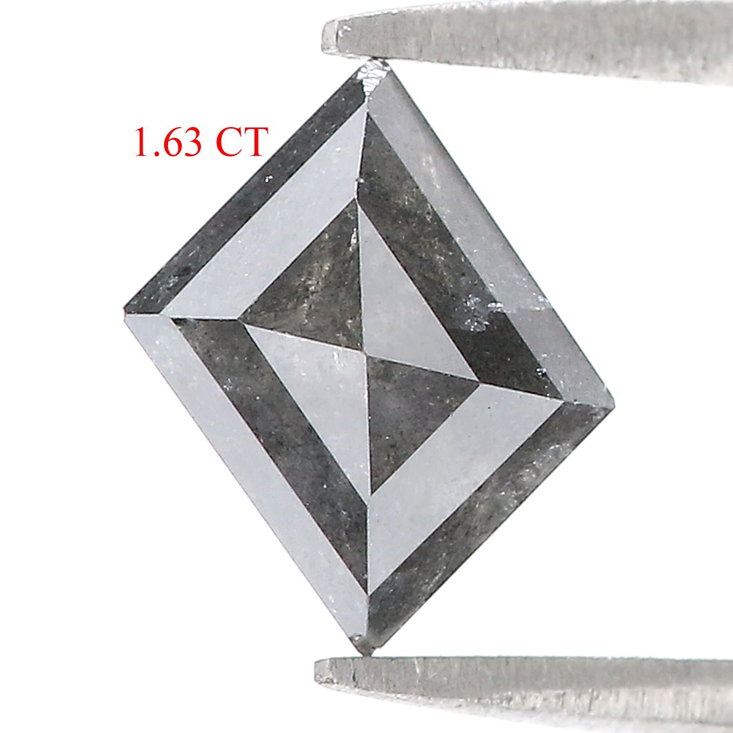 1.63 Ct Natural Loose Kite Shape Diamond Black Color Kite Cut Diamond 9.25 MM Natural Loose Grey Color Diamond Kite Rose Cut Diamond LQ8125
