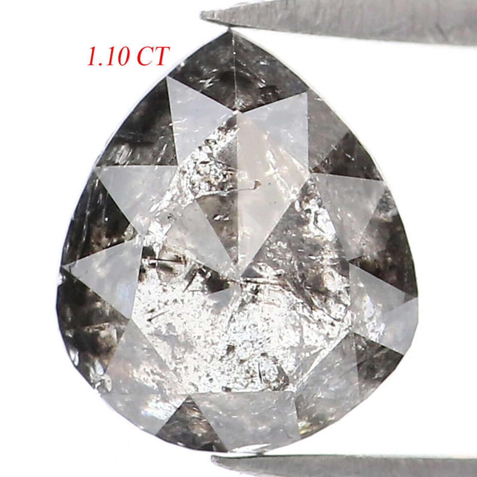 1.10 CT Natural Loose Pear Shape Diamond Salt And Paper Pear Cut Diamond 7.30 MM Natural Loose Diamond Pear Shape Rose Cut Diamond QN1877