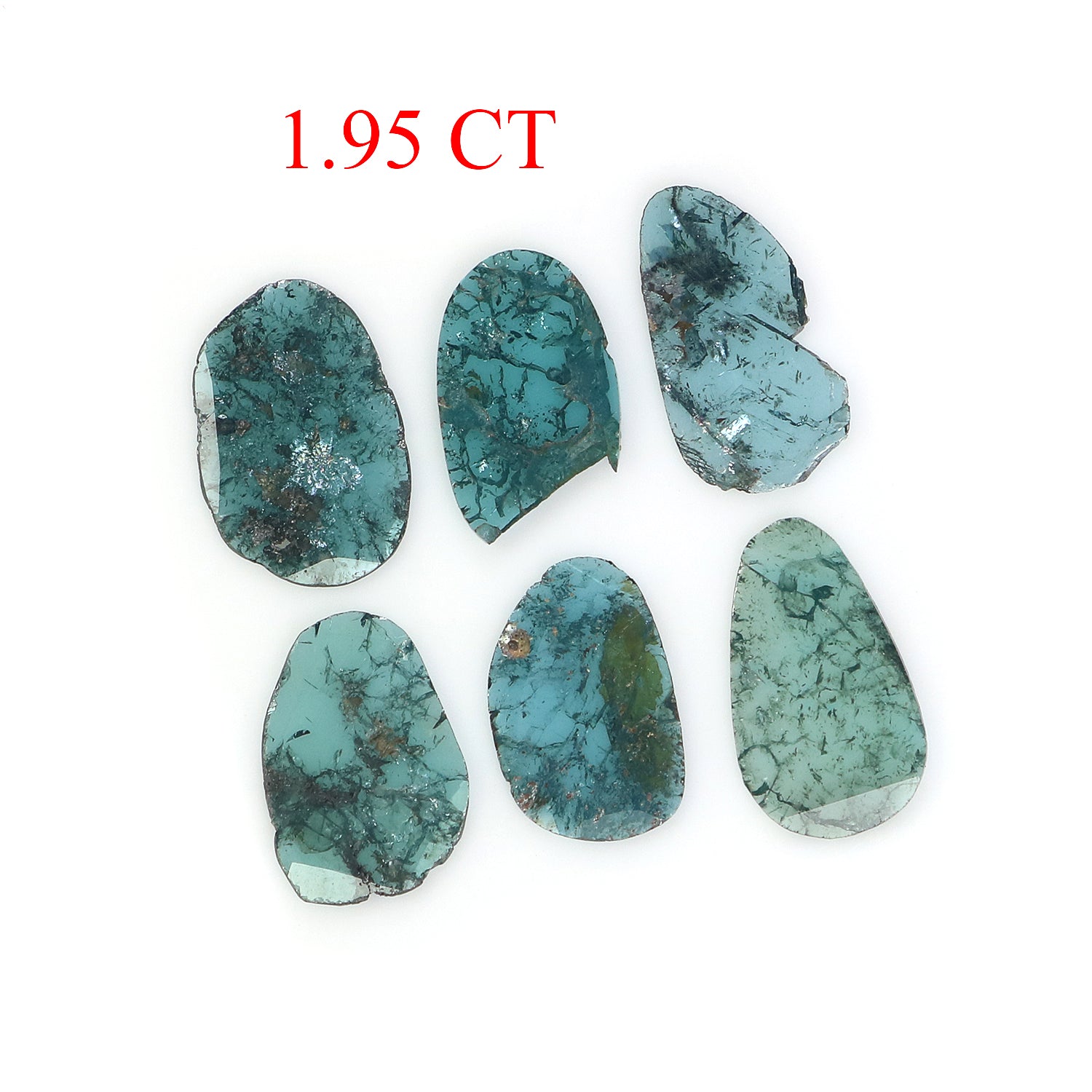 1.95 CT Natural Loose Slice Shape Diamond Blue Color Slice Diamond 9.00 MM Natural Slice Diamond Irregular Cut Slice Shape Diamond NQ1319
