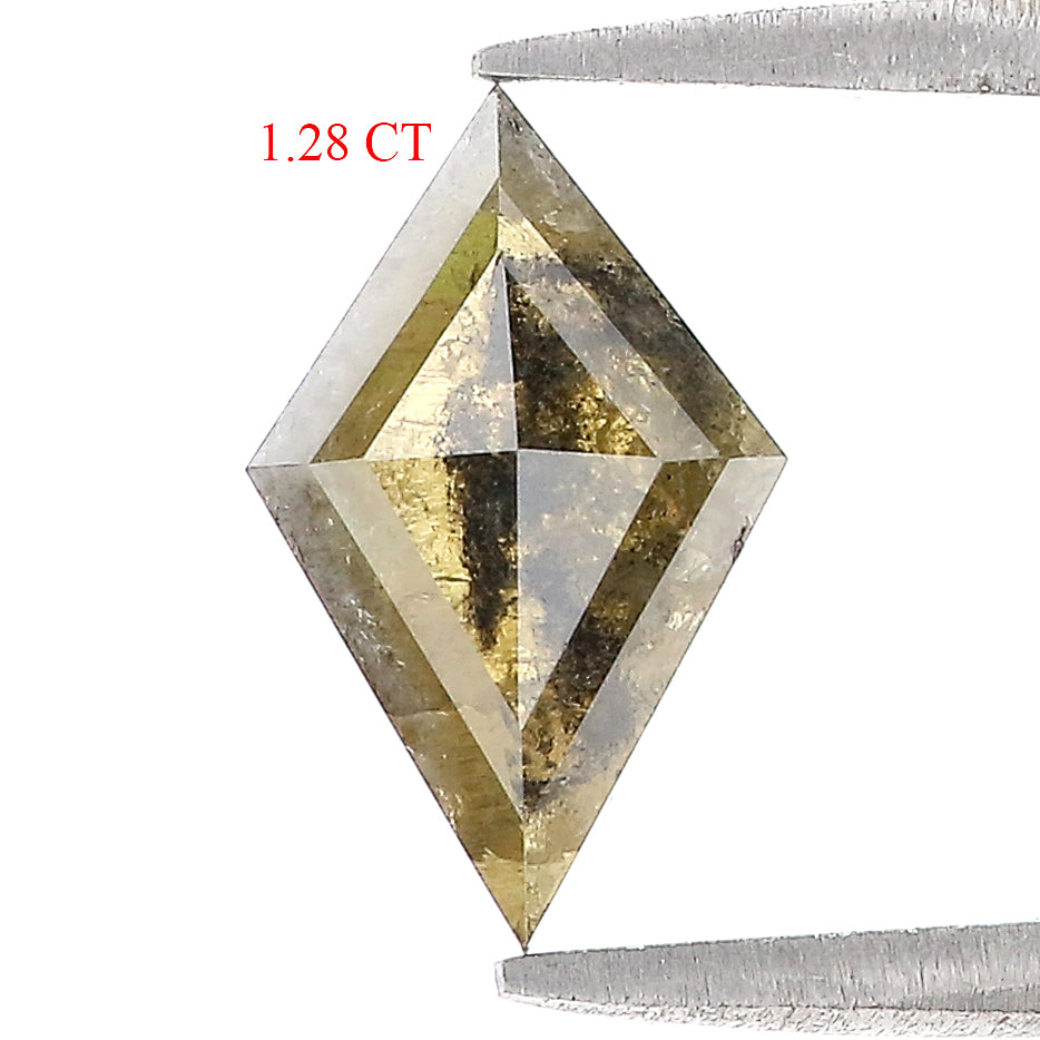 1.28 CT Natural Loose Kite Shape Diamond Yellow Color Kite Diamond 11.60 MM Natural Grey Color Diamond Kite Rose Cut Diamond L3400