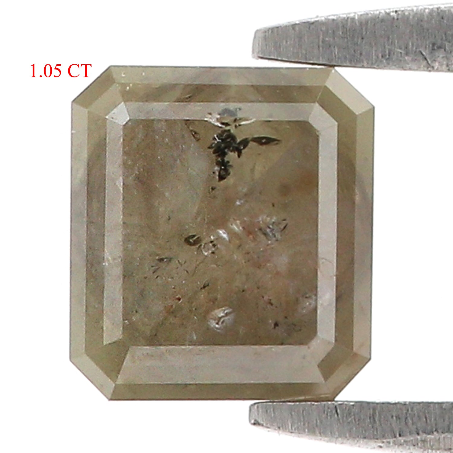1.05 CT Natural Loose Emerald Shape Diamond Grey Color Emerald Cut Diamond 5.60 MM Natural Loose Grey Color Emerald Rose Cut Diamond N2659