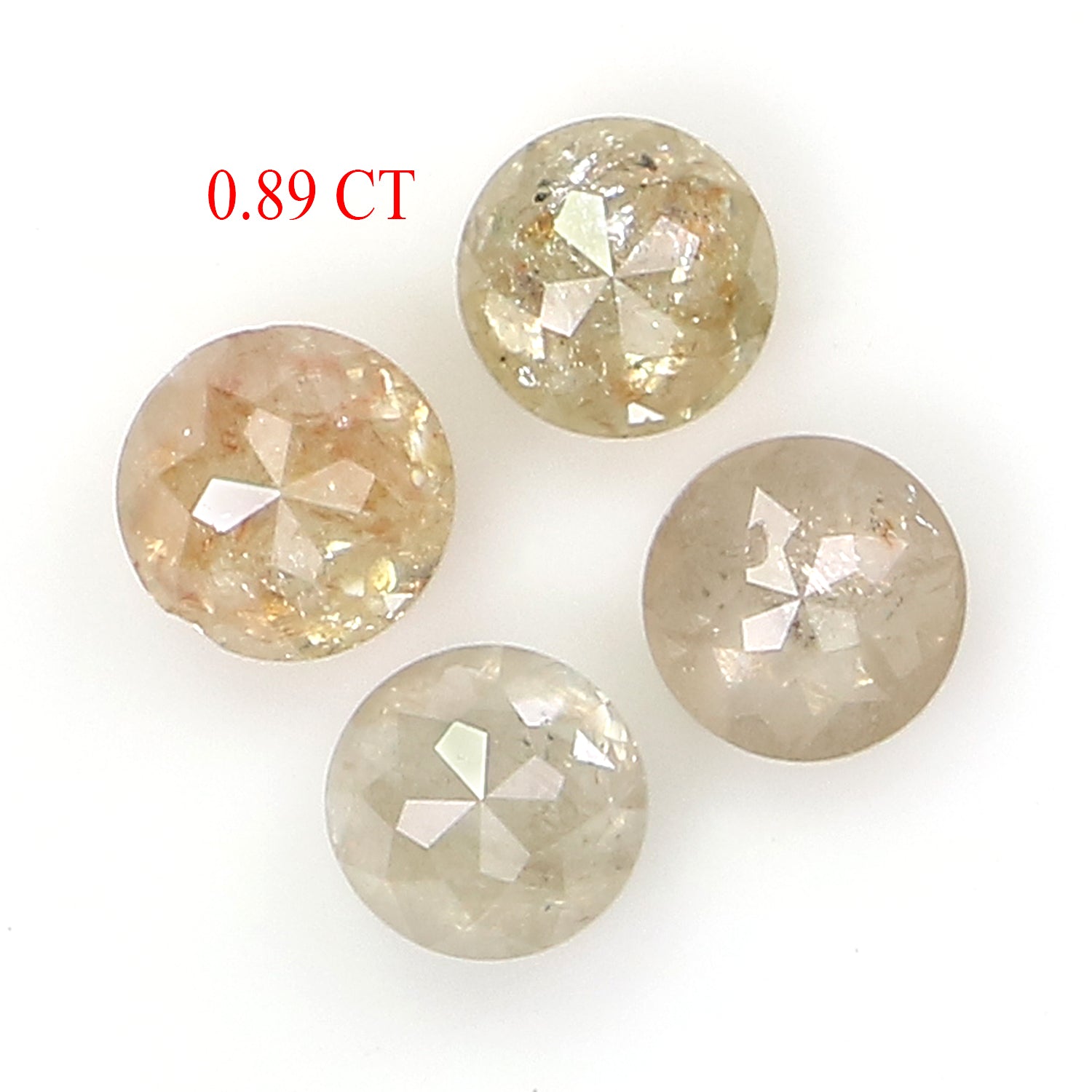 0.89 CT Natural Loose Round Rose Cut Diamond Brown Color Round Shape Diamond 3.30 MM Natural Loose Grey Color Round Rose Cut Diamond KQ1037