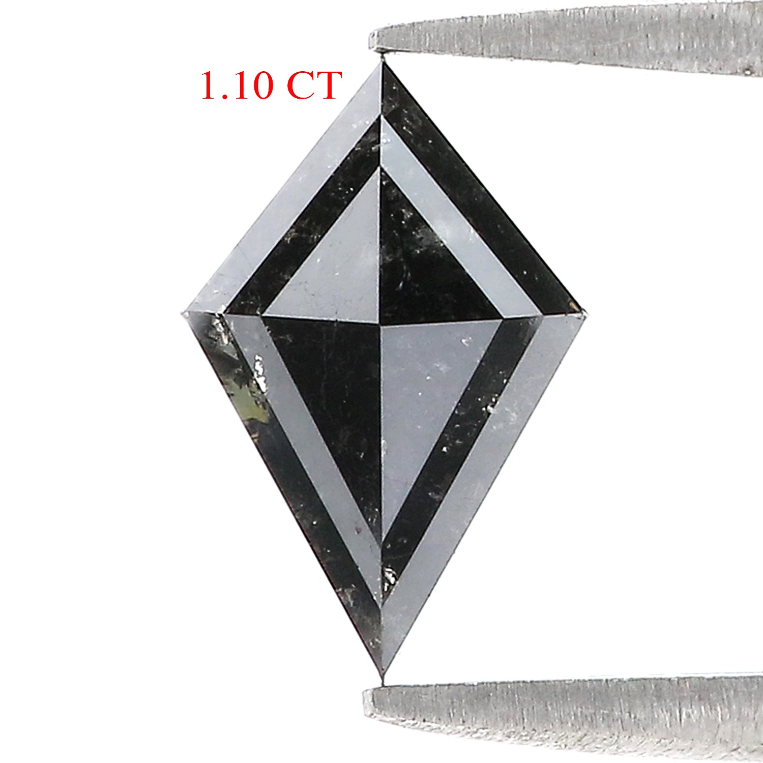 1.10 CT Natural Loose Kite Shape Diamond Salt And Pepper Kite Diamond 10.95 MM Natural Black Grey Color Diamond Kite Rose Cut Diamond L3397