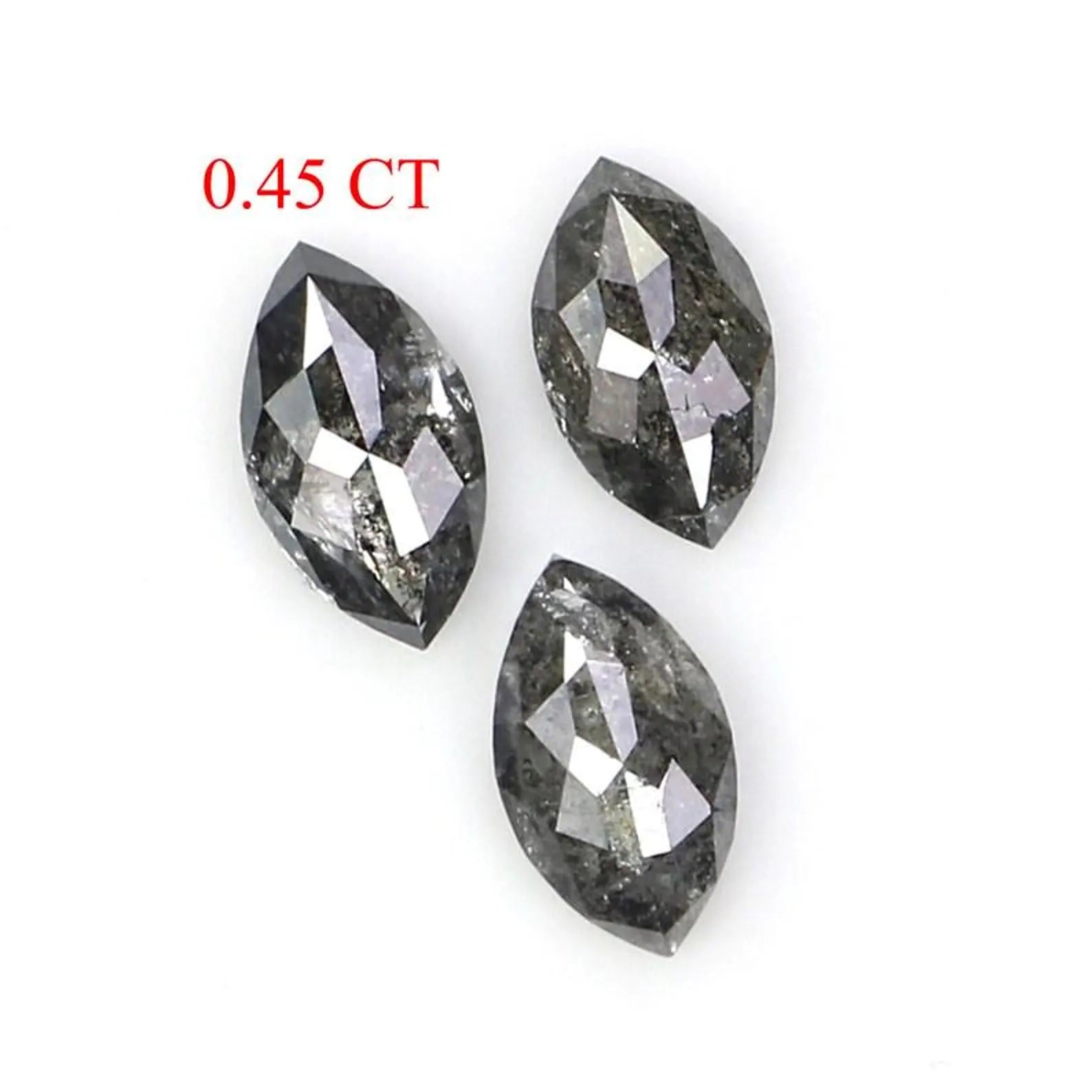 0.45 CT Natural Loose Marquise Shape Diamond Salt And Pepper Marquise Cut Diamond 5.00 MM Natural Loose Marquise Rose Cut Diamond NQ2421