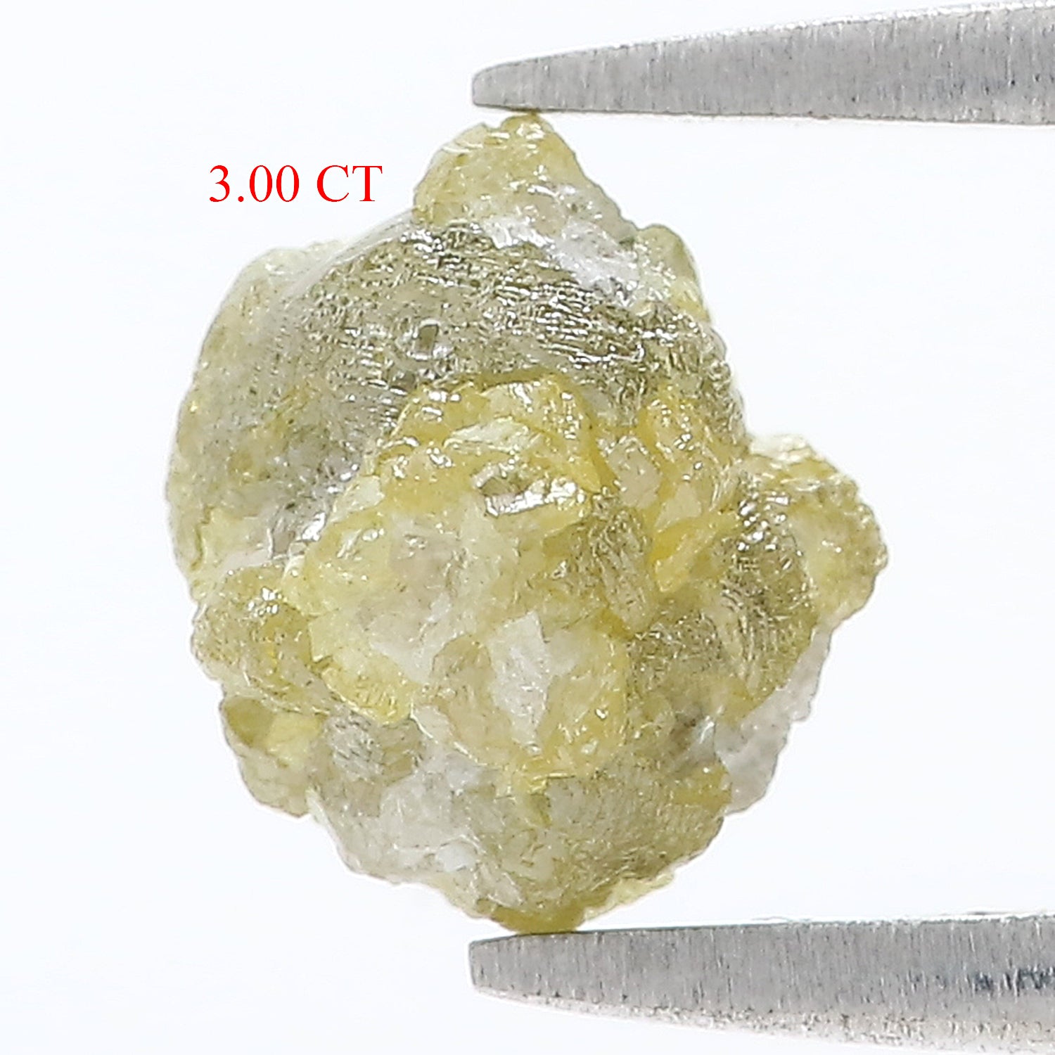 3.00 CT Natural Loose Rough Shape Diamond Yellow Color Rough Uncut Diamond 8.40 MM Natural Grey Color Rough Irregular Cut Diamond LQ3369