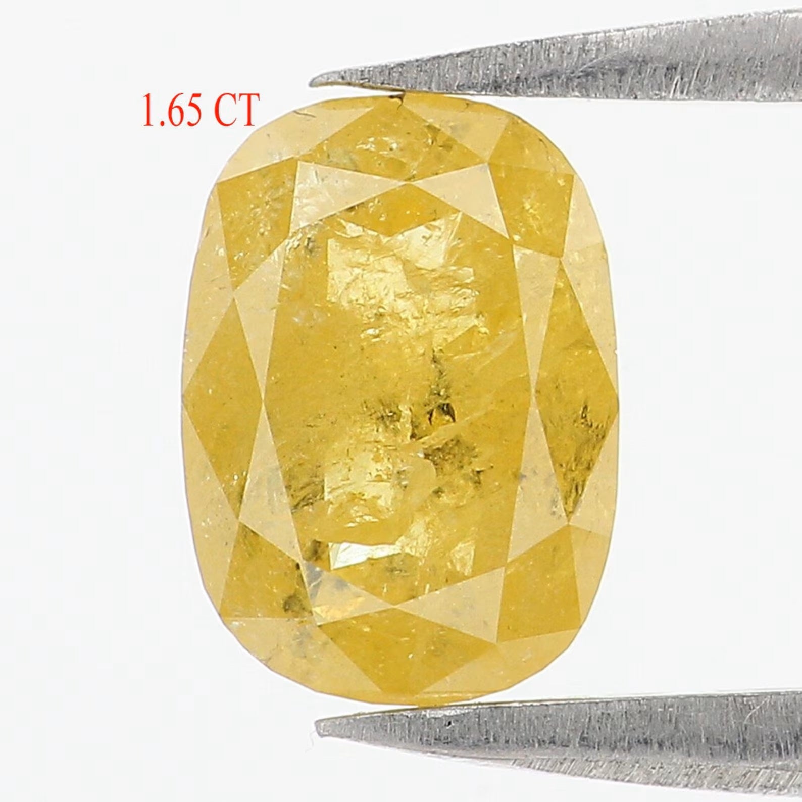 1.65 CT Natural Loose Oval Diamond Yellow Color Oval Cut Diamond 7.95 MM Natural Loose Diamond Yellow Color Oval Rose Cut Diamond NQ324