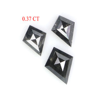 Natural Loose Kite Diamond, Salt And Pepper Diamond, Natural Loose Diamond, Kite Rose Cut Diamond, Kite Diamond 0.37 CT Kite Shape KDL2823