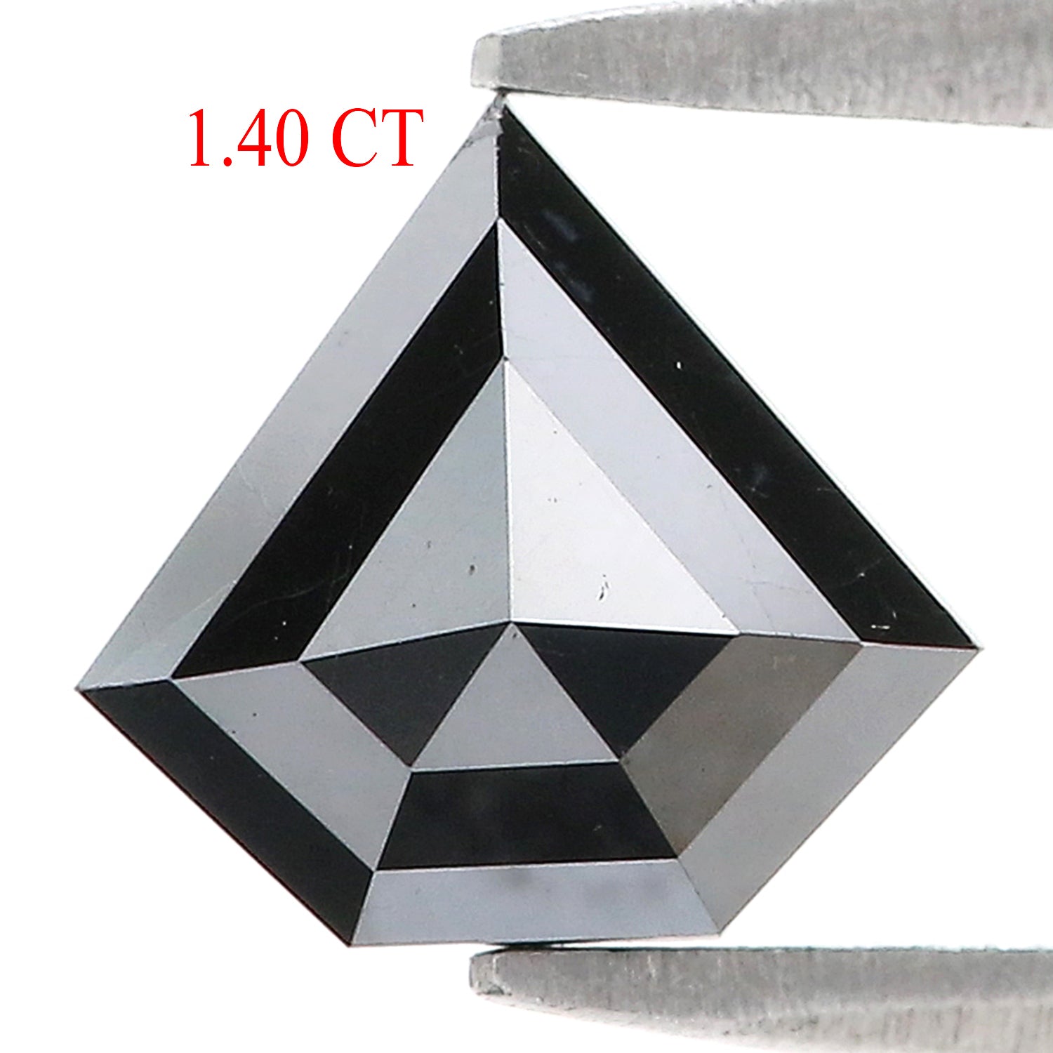 1.40 CT Natural Loose Shield Shape Diamond Black Color Shield Cut Diamond 7.40 MM Natural Black Color Diamond Shield Rose Cut Diamond LQ9698