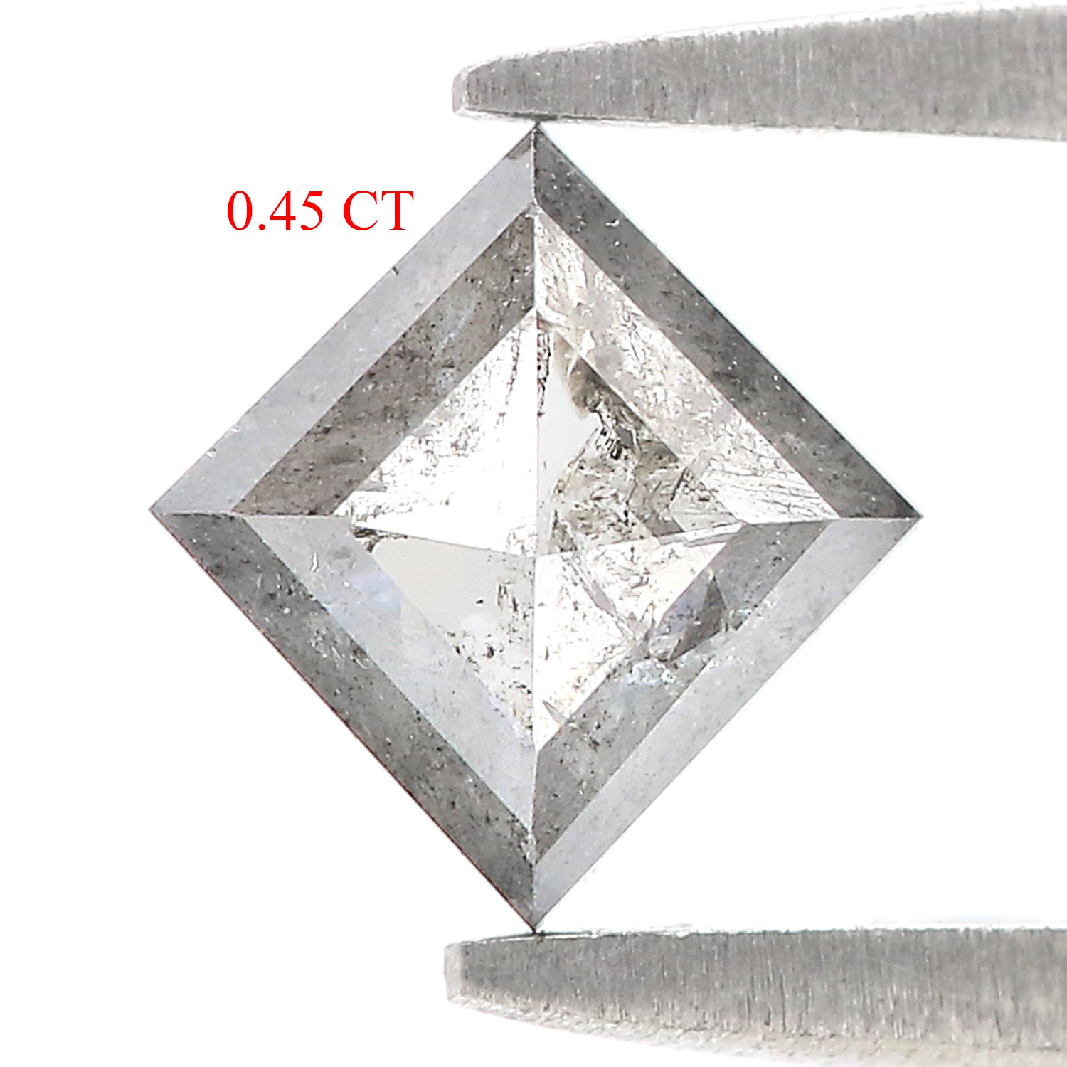 0.45 CT Natural Loose Kite Shape Diamond Salt And Pepper Kite Diamond 6.70 MM Natural Black Grey Color Diamond Kite Rose Cut Diamond L3605
