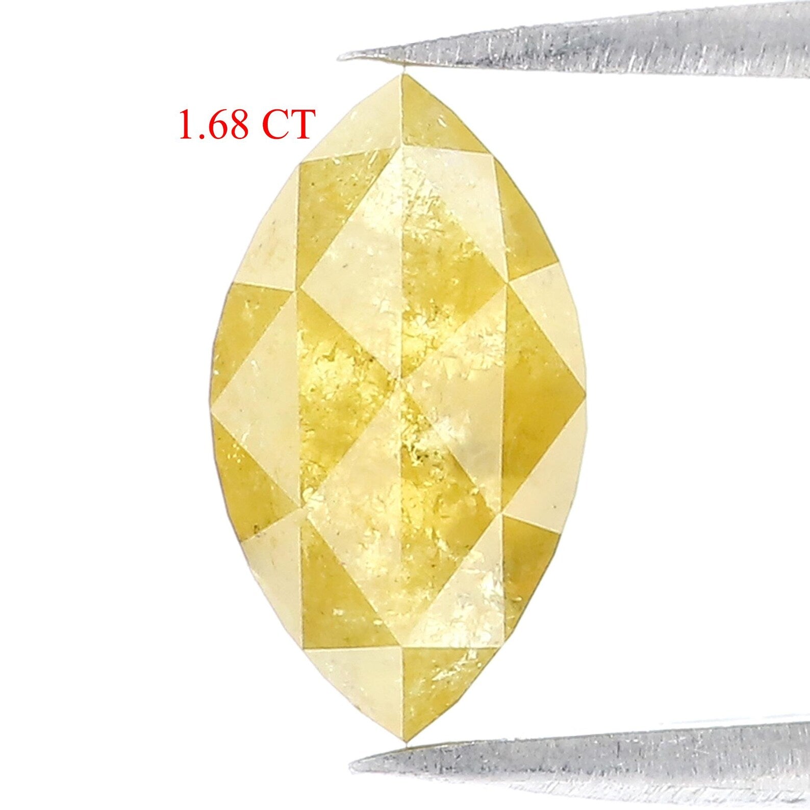 1.68 Ct Natural Loose Marquise Diamond Yellow Color Marquise Diamond 10.80 MM Natural Diamond Yellow Color Marquise Rose Cut Diamond QN7829