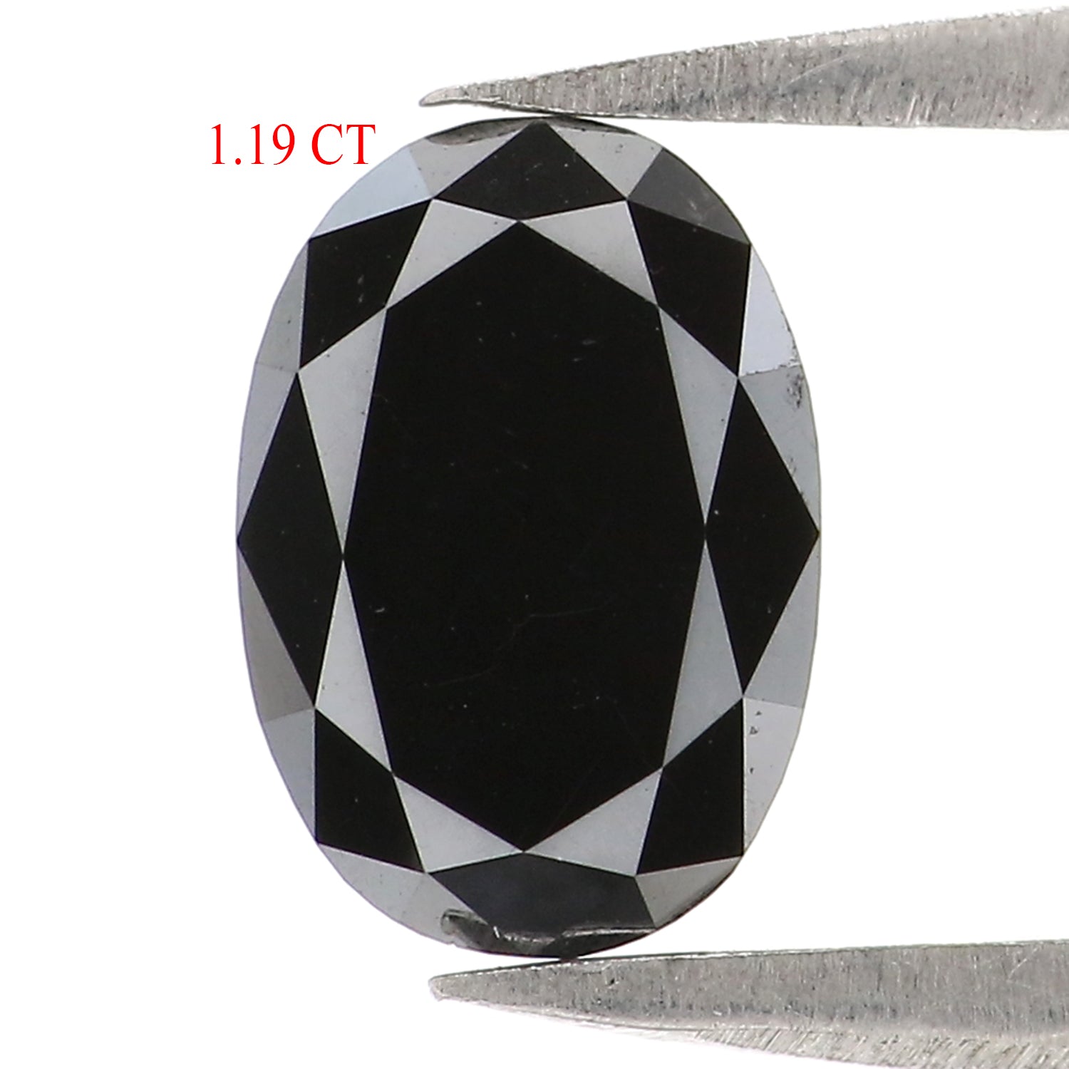 1.19 CT Natural Loose Oval Shape Diamond Black Oval Cut Diamond 8.05 MM Natural Loose Diamond Black Color Oval Shape Rose Cut Diamond LC15