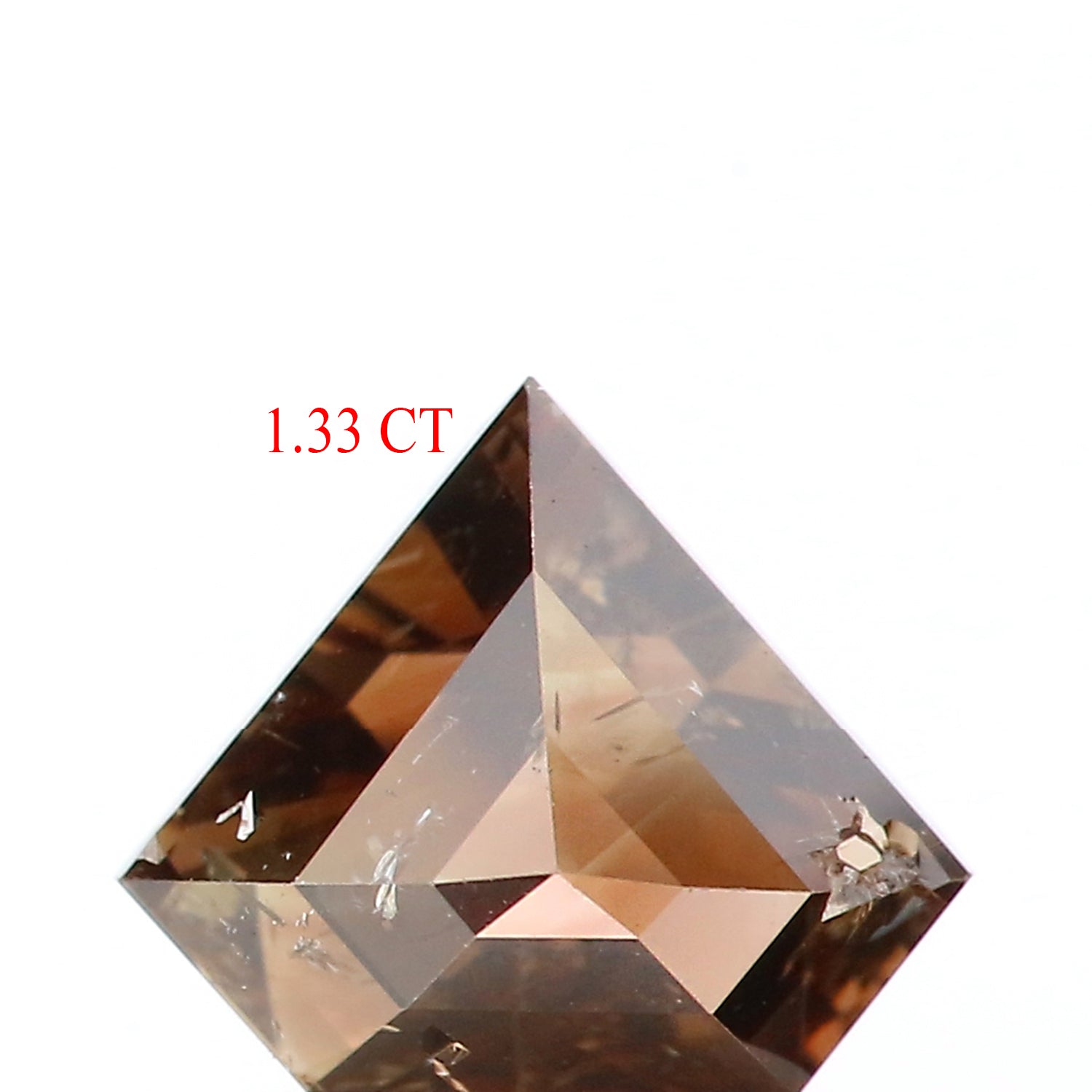 Natural Loose Shield Diamond, Fancy Brown Color Diamond Natural Loose Diamond, Shield Rose Cut Diamond, 1.33 CT Shield Shape Diamond KDL2138