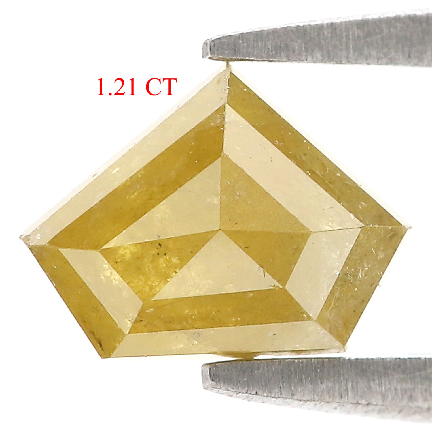 1.21 CT Natural Loose Shield Shape Diamond Yellow Color Shield Cut Diamond 5.70 MM Natural Diamond Yellow Shield Rose Cut Diamond N2666