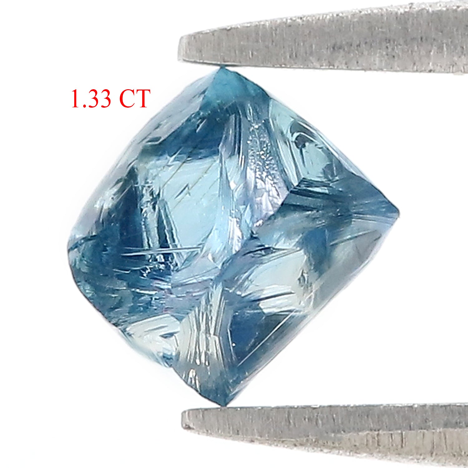 1.33 CT Natural Loose Rough Shape Diamond Blue Color Rough Cut Diamond 6.70 MM Natural Loose Blue Diamond Rough Irregular Cut Diamond L3556