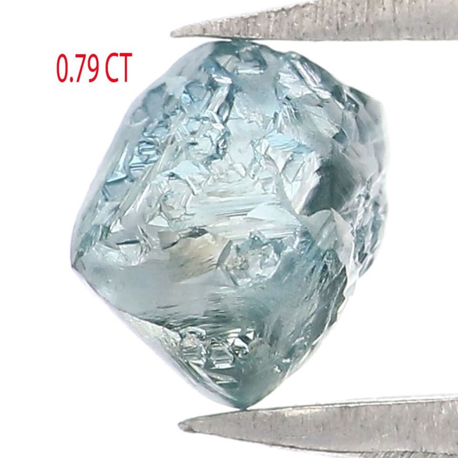 0.79 CT Natural Loose Rough Shape Diamond Blue Color Rough Cut Diamond 5.40 MM Natural Loose Diamond Blue Rough Irregular Cut Diamond NQ2039
