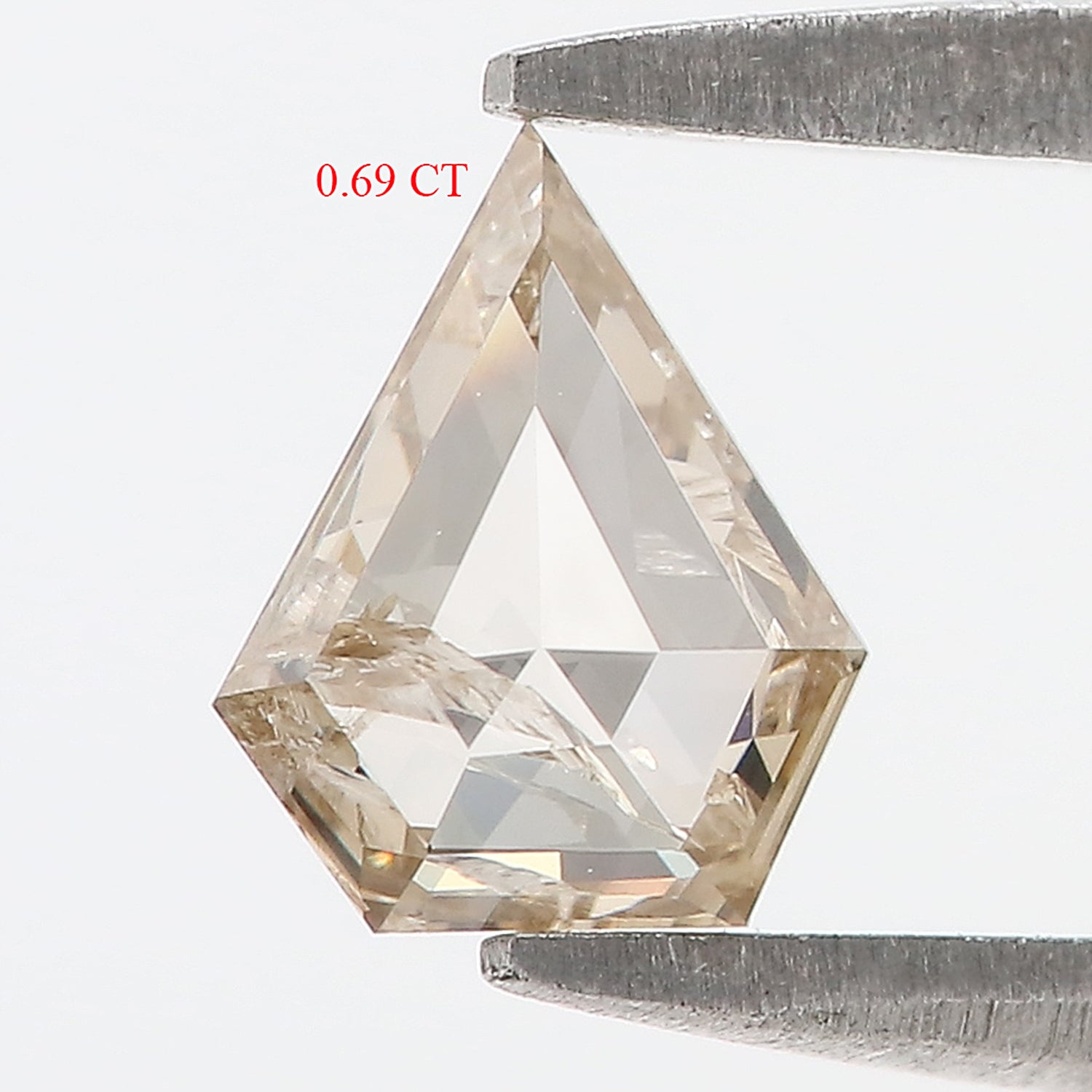 0.69 CT Natural Loose Shield Shape Diamond Brown Color Shield Cut Diamond 5.20 MM Natural Loose Brown Color Shield Rose Cut Diamond LQ4975