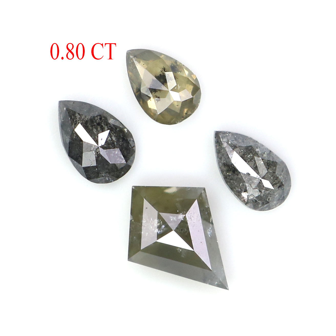 Natural Loose Mix Shape Diamond, Natural Loose Diamond, Salt And Pepper Mix Shape Diamond, Mix Shape Cut Diamond, 0.80 CT Mix Shape L2809