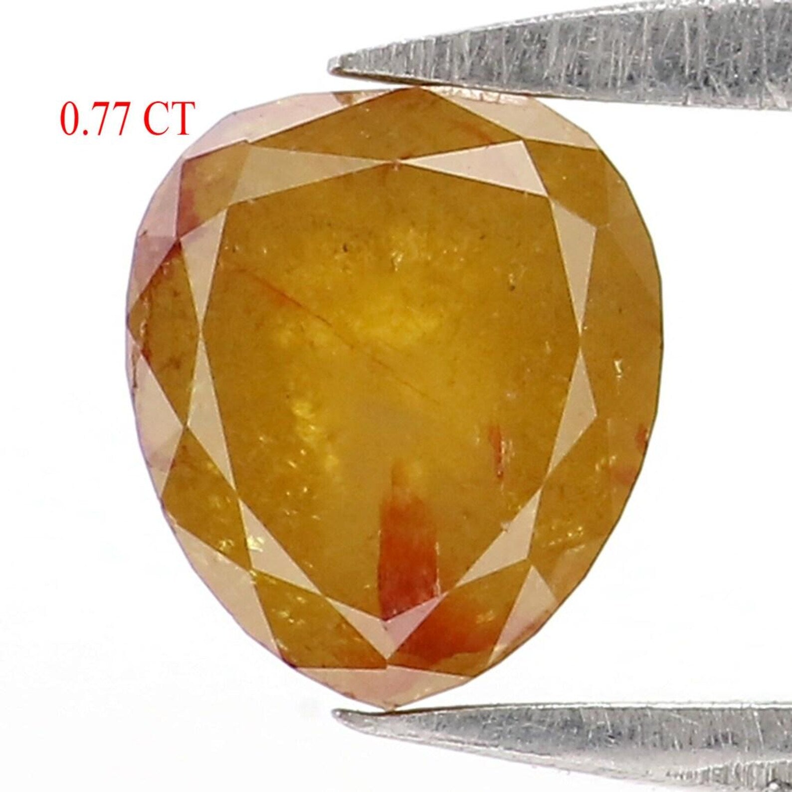 0.77 CT Natural Loose Heart Shape Diamond Yellow Color Heart Cut Diamond 5.65 MM Natural Loose Yellow Color Heart Rose Cut Diamond NQ2387