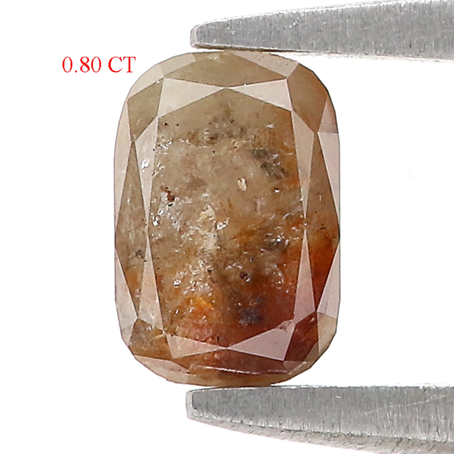 Natural Cushion Diamond 0.80 CT Loose Rose Cut Brown Stone 6.15 MM Rustic Diamond For Custom Engagement Ring L3625