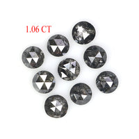 Natural Loose Round Cut Diamond, Salt And Pepper Round Diamond, Natural Loose Diamond, Round Rose Cut Diamond, 1.06 CT Round Shape KDK2670