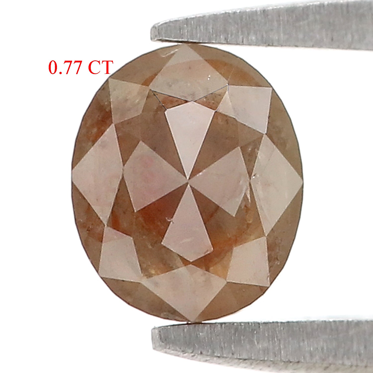 0.77 CT Natural Loose Oval Shape Diamond Brown Color Oval Cut Diamond 6.00 MM Natural Loose Diamond Brown Oval Shape Rose Cut Diamond N2655