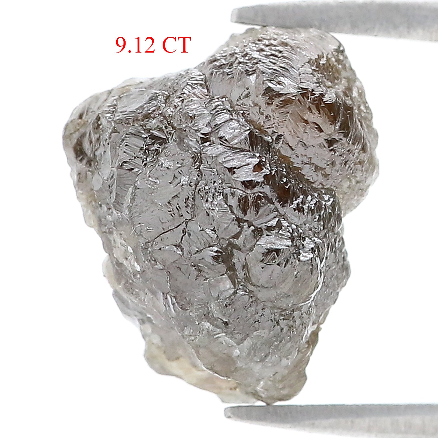 9.12 CT Natural Loose Rough Shape Diamond Black Color Rough Uncut Diamond 12.80 MM Natural Brown Color Rough Irregular Cut Diamond LQ3358