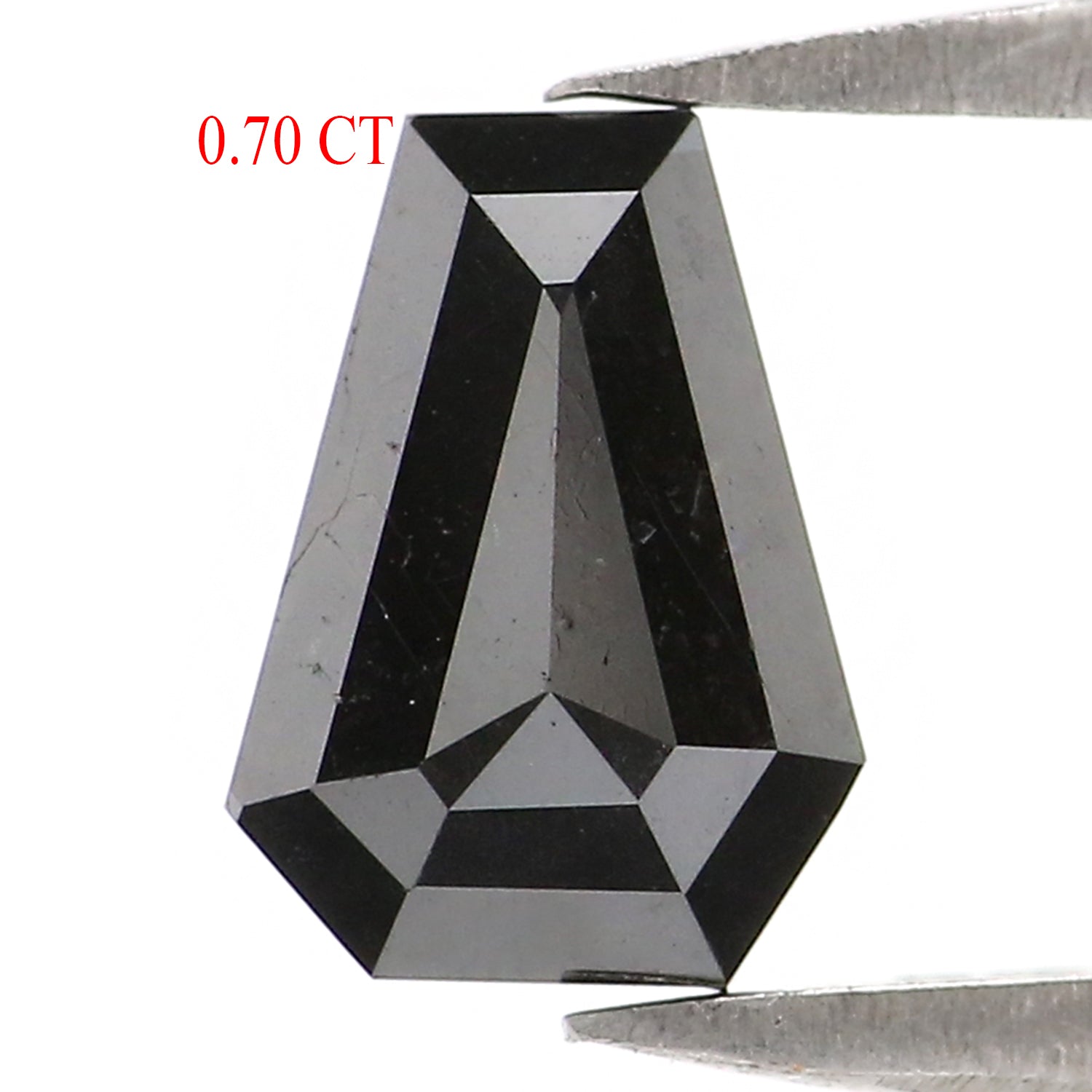 0.70 CT Natural Loose Coffin Shape Diamond Black Color Coffin Cut Diamond 7.10 MM Natural Loose Black Color Coffin Rose Cut Diamond KQ2716
