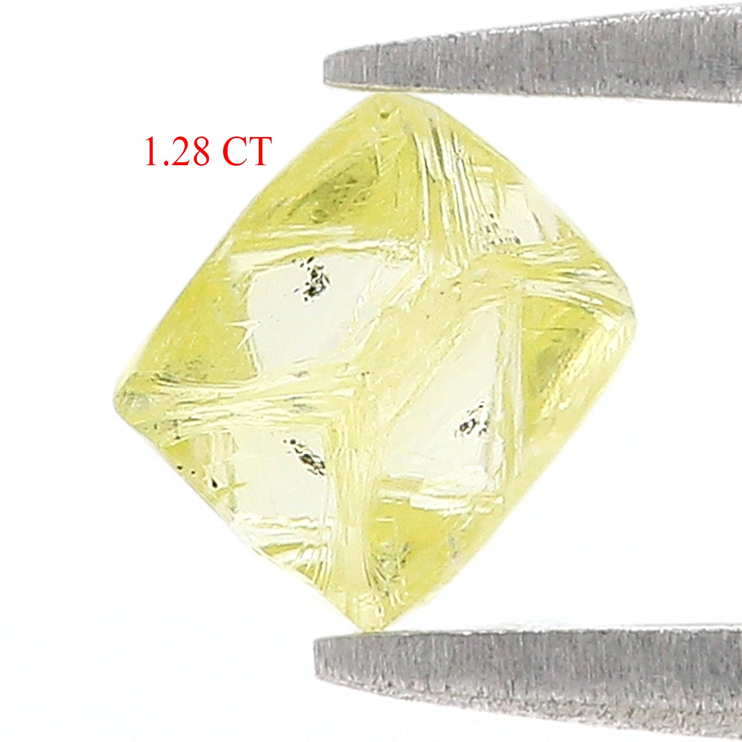 1.28 CT Natural Loose Rough Shape Diamond Yellow Color Rough Cut Diamond 6.65 MM Natural Yellow Diamond Rough Irregular Cut Diamond L3565