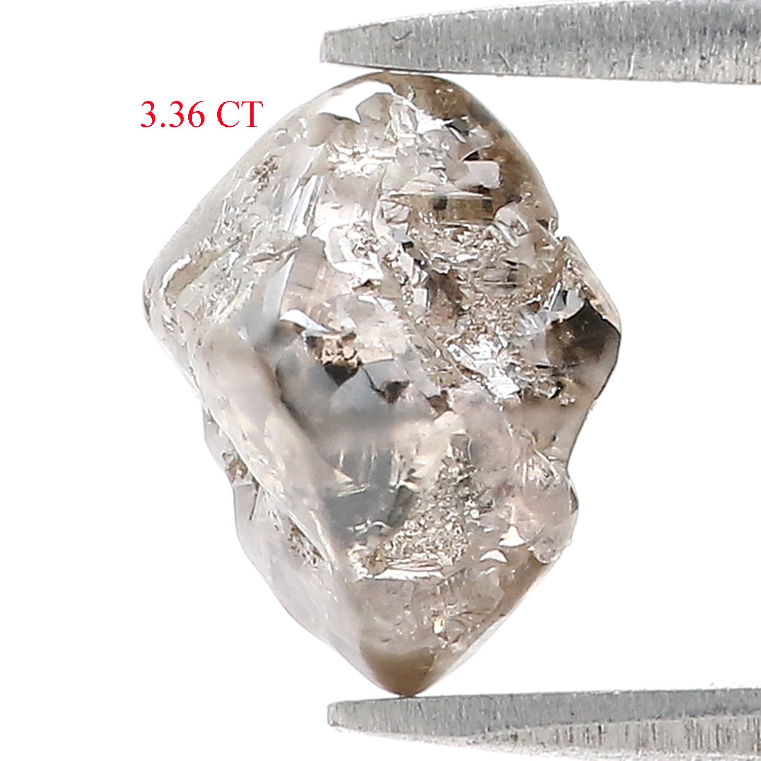 3.36 CT Natural Loose Rough Shape Diamond Brown Color Rough Diamond 9.70 MM Natural Loose Diamond Brown Color Rough Shape Diamond N284