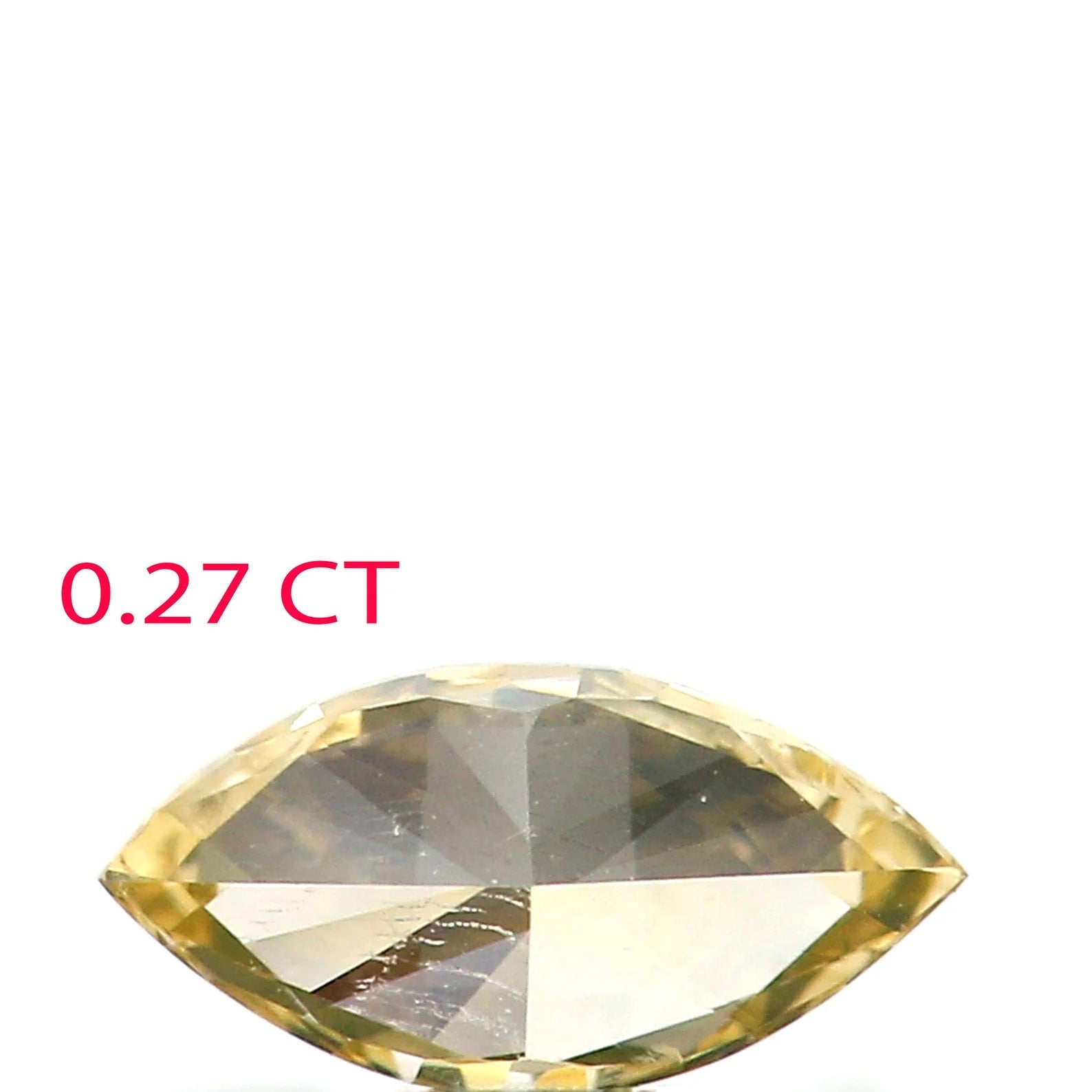 0.27 Ct Natural Loose Diamond Marquise Cut Yellow Color Diamond Natural Marquise Shape Diamond 6.40 MM Marquise Rose Cut Diamond N9825