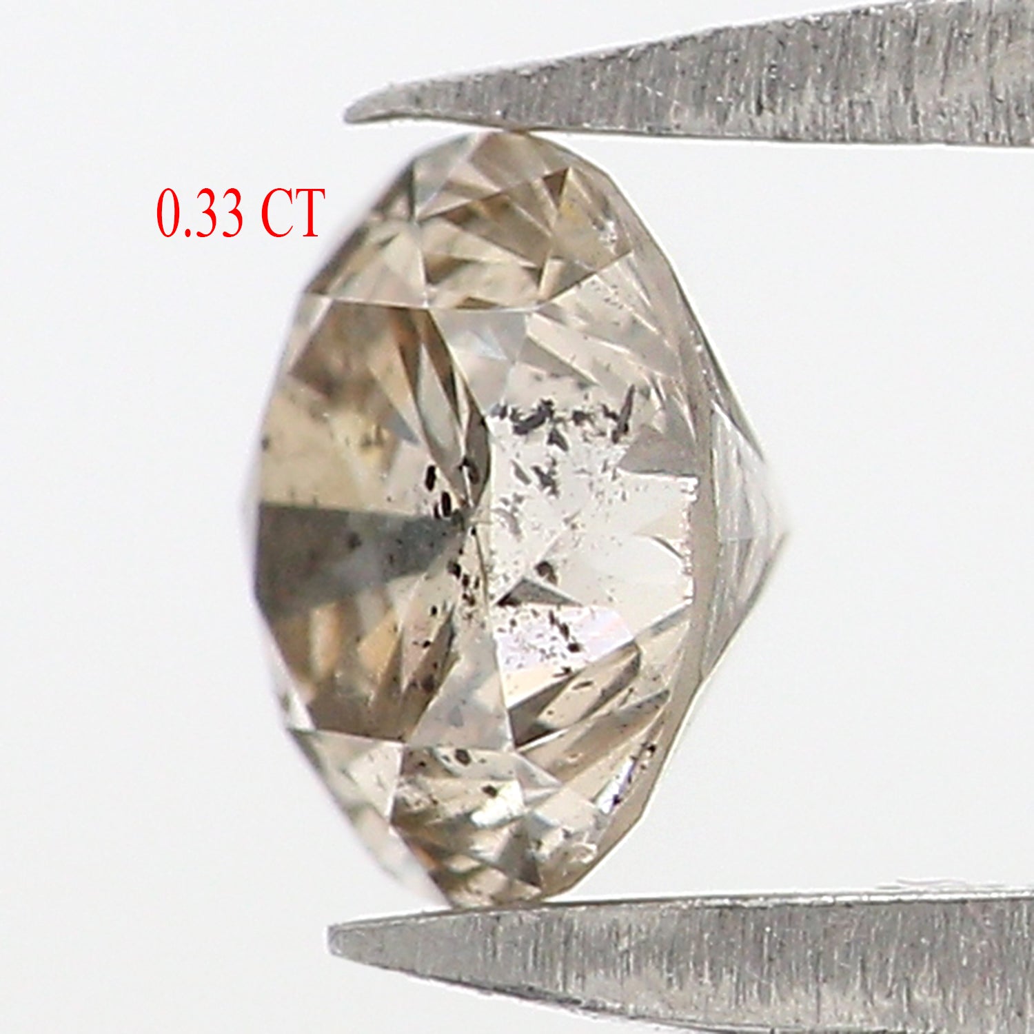 0.33 Ct Natural Loose Round Shape Diamond Brown Color Round Cut Diamond 4.40 MM Natural Loose Brown Color Round Brilliant Cut Diamond KQ1068