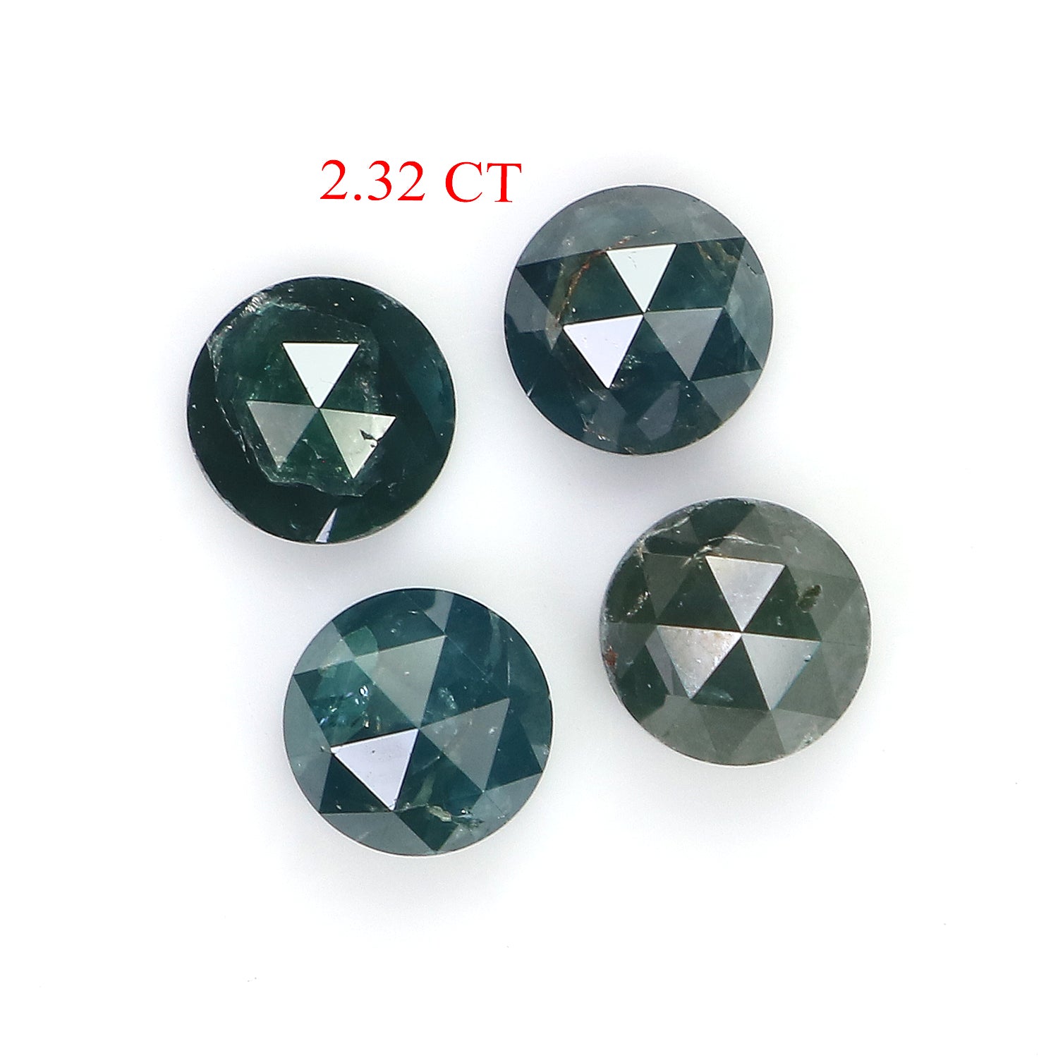 2.32 CT Natural Loose Round Rose Cut Diamond Blue Color Round Shape Diamond 4.80 MM Natural Loose Blue Color Round Rose Cut Diamond LQ9034