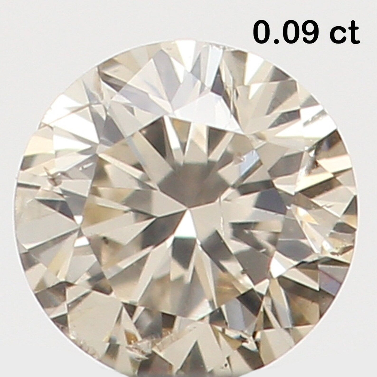 0.09 Ct Natural Loose Diamond Round Brown Color I1 Clarity 2.80 MM N7362