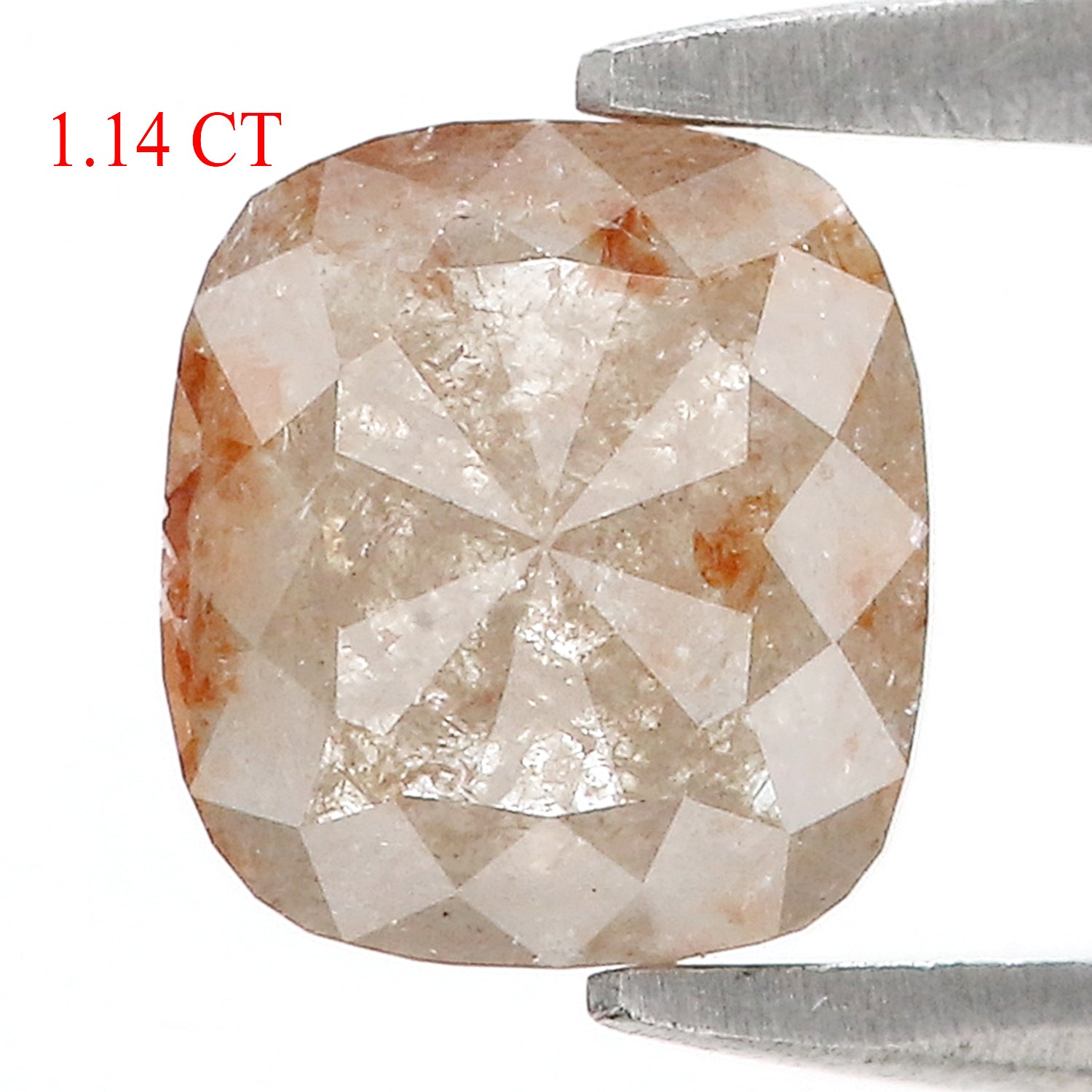 1.14 CT Natural Loose Cushion Shape Diamond Grey Color Cushion Diamond 6.60 MM Natural Loose Grey Diamond Cushion Rose Cut Diamond LQ7709