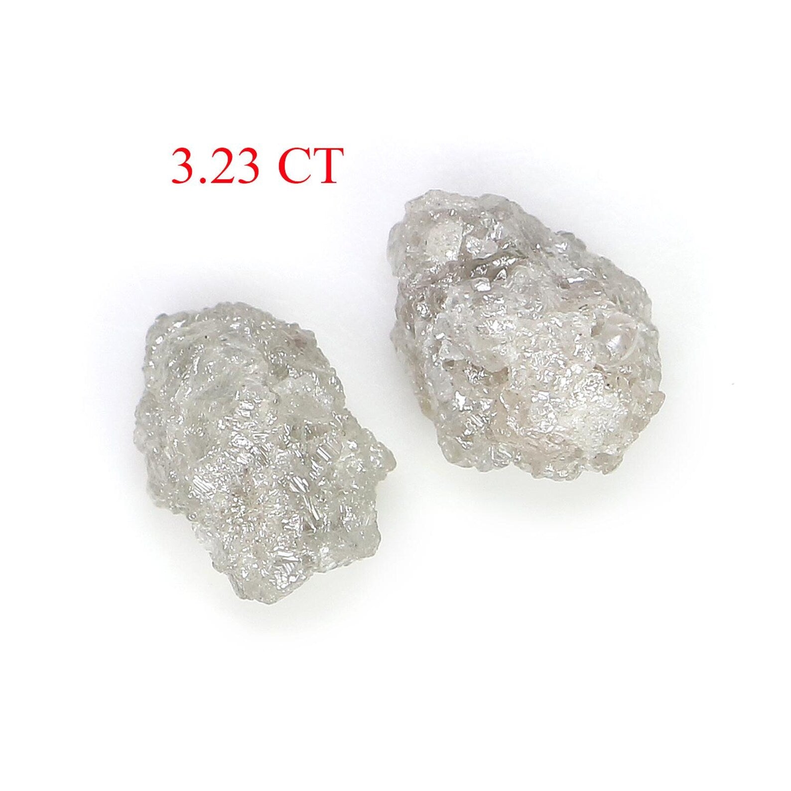 3.23 CT Natural Loose Rough Shape Diamond Grey Color Rough Uncut Diamond 8.25 MM Natural Grey Diamond Rough Irregular Cut Diamond NQ2586