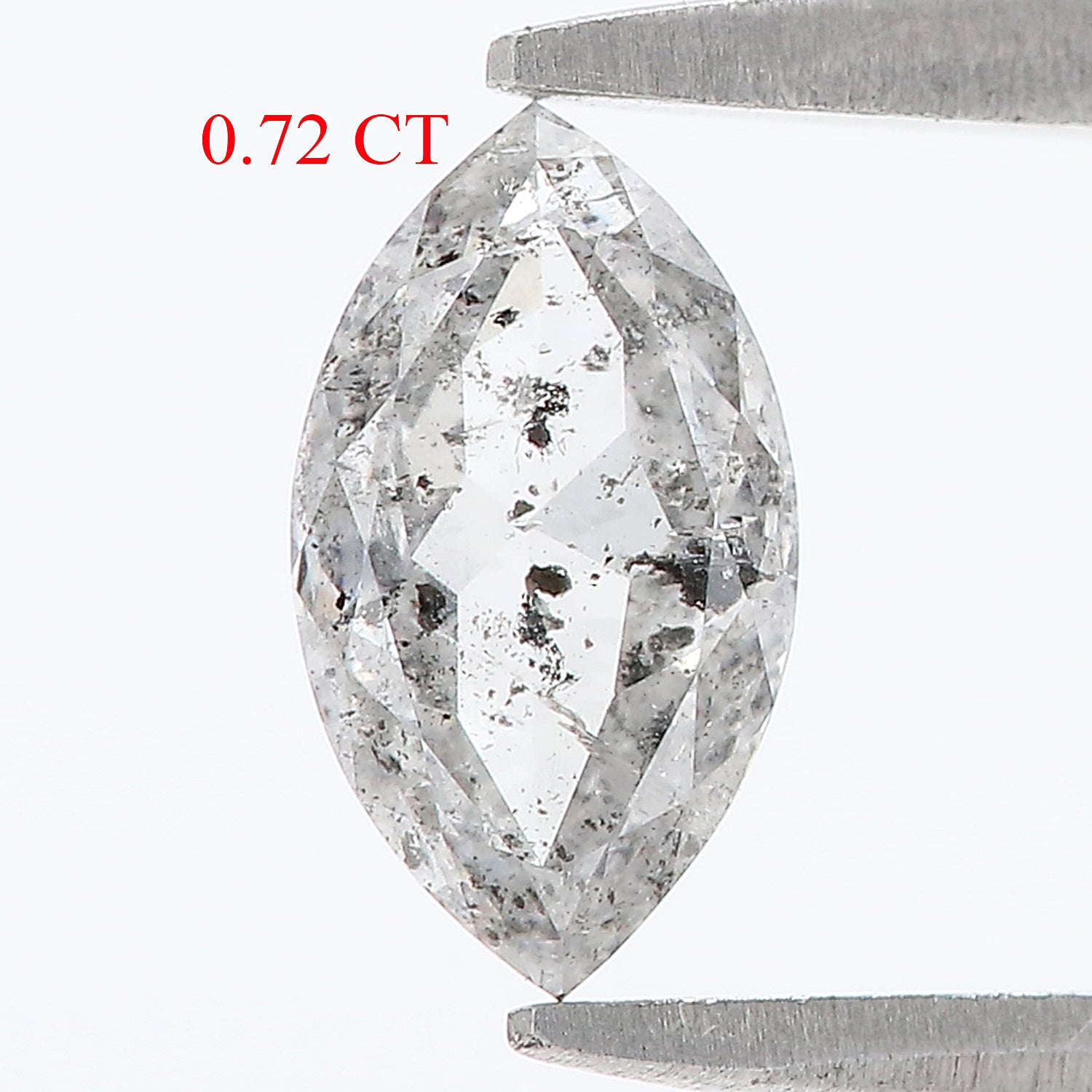 0.72 CT Natural Loose Marquise Shape Diamond Salt And Pepper Marquise Diamond 8.20 MM Natural Black Grey Color Marquise Cut Diamond L3457