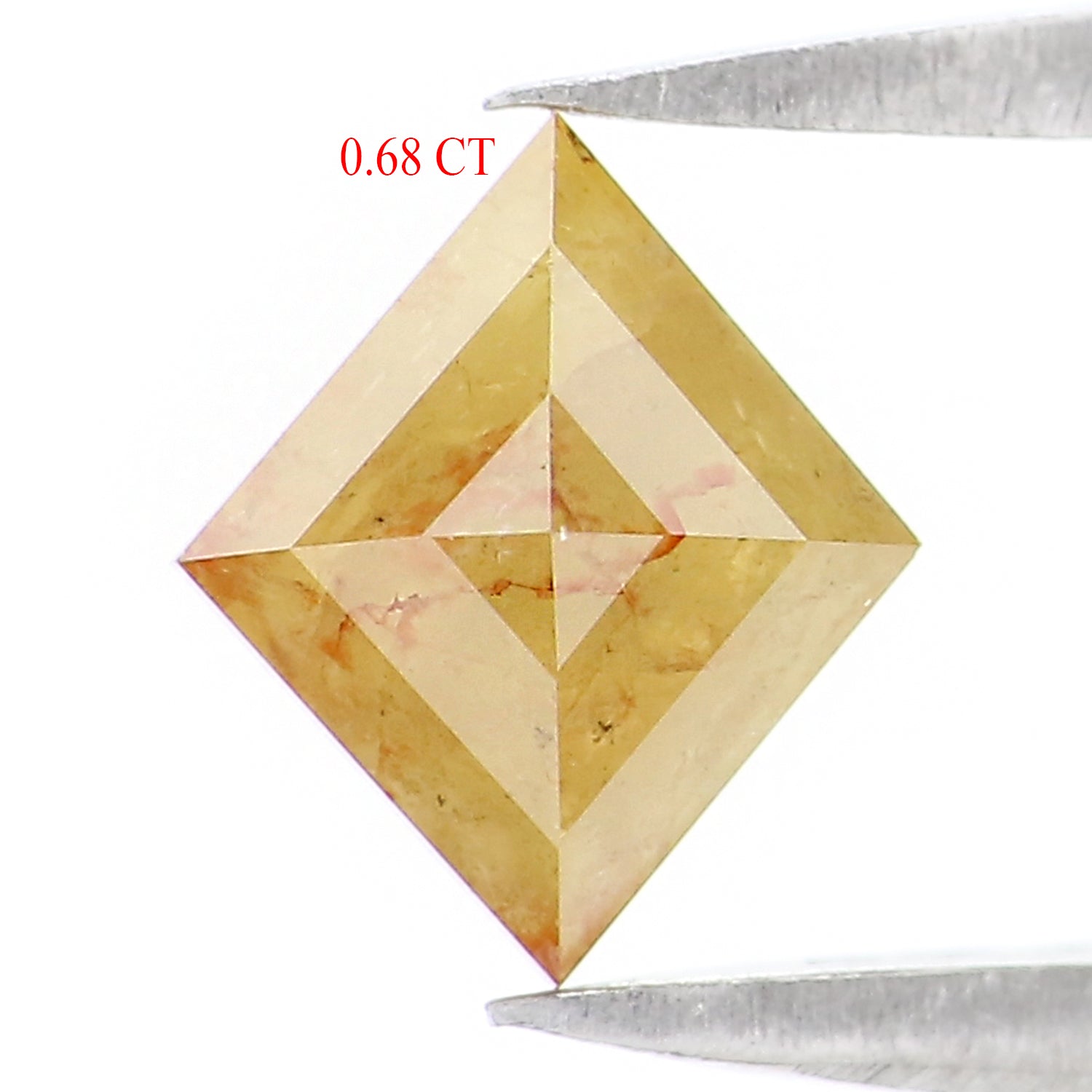 0.68 Ct Natural Loose Kite Shape Diamond Yellow Color Kite Shape Diamond 7.20 MM Natural Loose Diamond Yellow Kite Rose Cut Diamond KQ1888