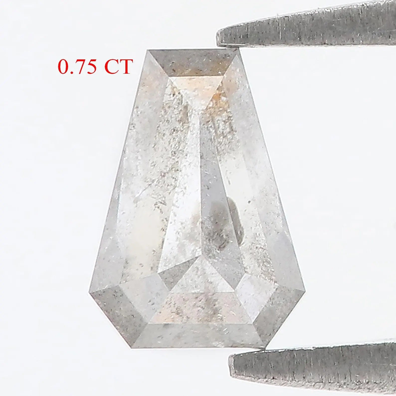 0.75 Ct Natural Loose Coffin Shape Diamond Grey Color Coffin Shape Diamond 7.00 MM Natural Diamond Grey Color Coffin Rose Cut Diamond QN1248