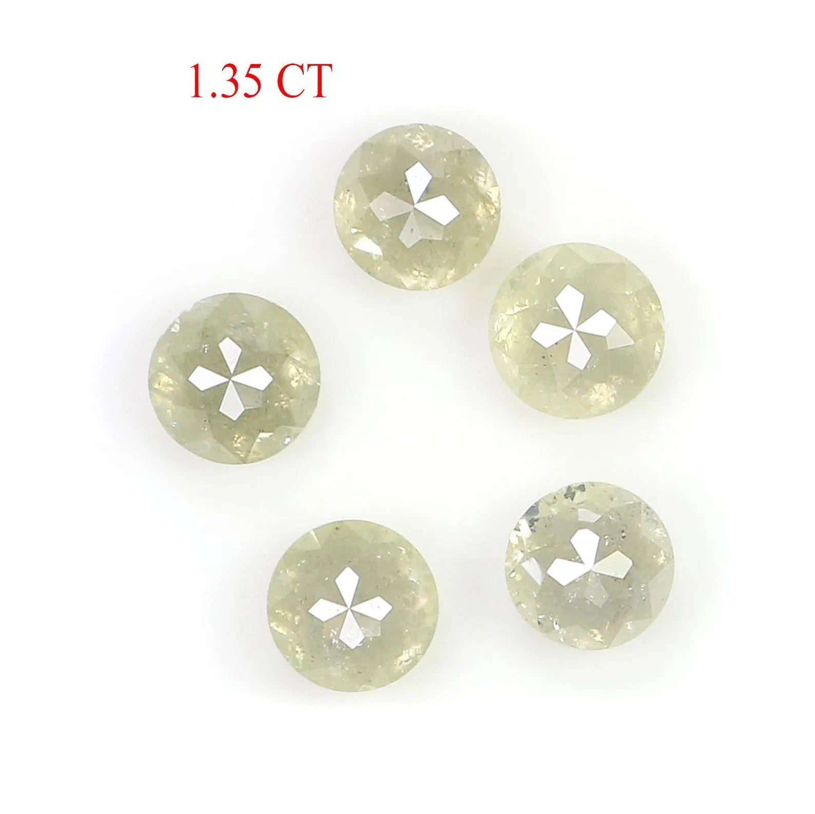1.35 CT Natural Loose Round Shape Diamond Grey Color Round Diamond 3.50 MM Natural Loose Diamond Grey Color Round Rose Cut Diamond NQ7030