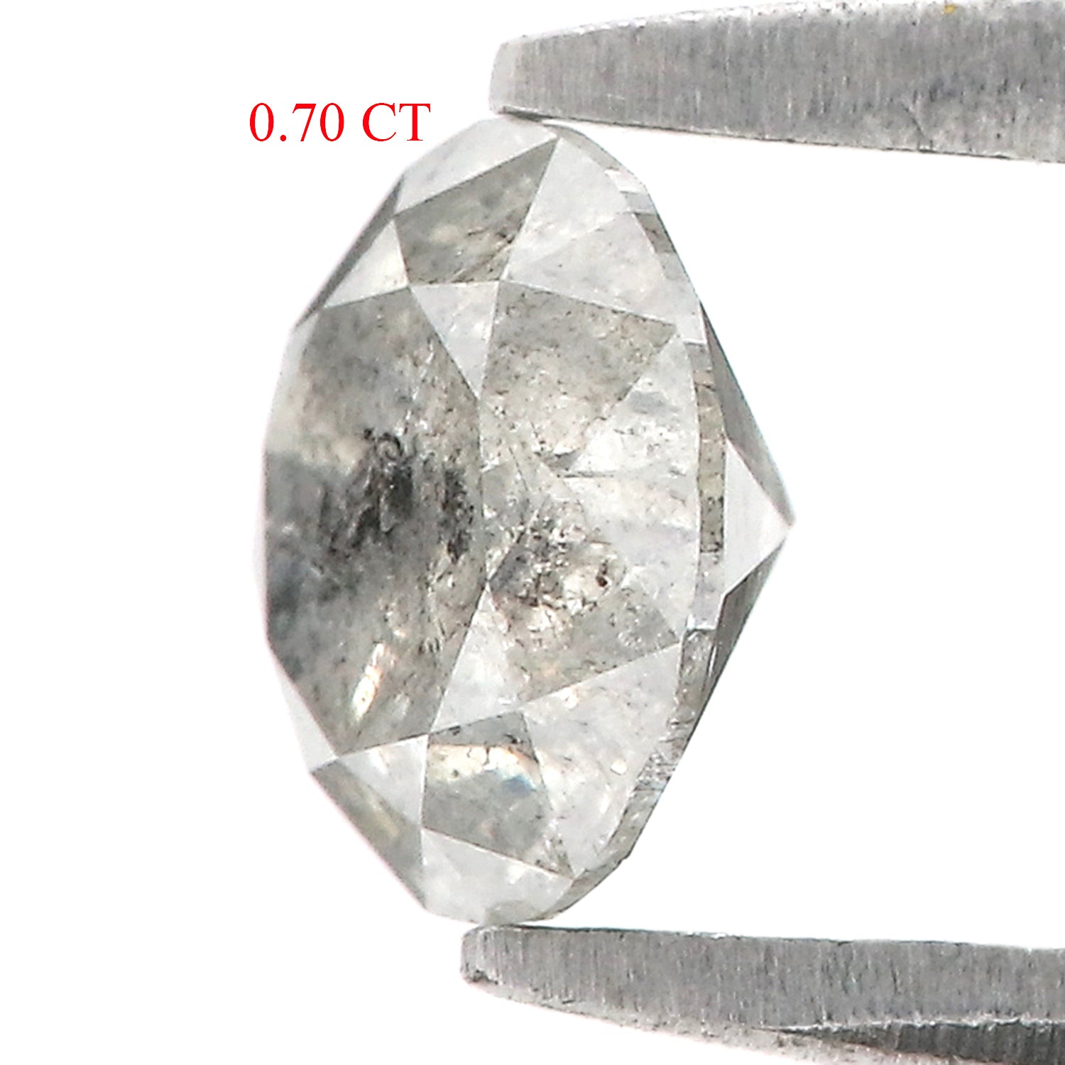 0.70 CT Natural Loose Round Shape Diamond Salt And Pepper Round Diamond 5.60 MM Natural Black Grey Color Round Brilliant Cut Diamond LQ446