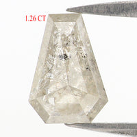 Natural Loose Coffin Diamond, Grey Color Diamond, Natural Loose Diamond, Coffin Diamond, Coffin Cut, 1.26 CT Coffin Shape Diamond L2907