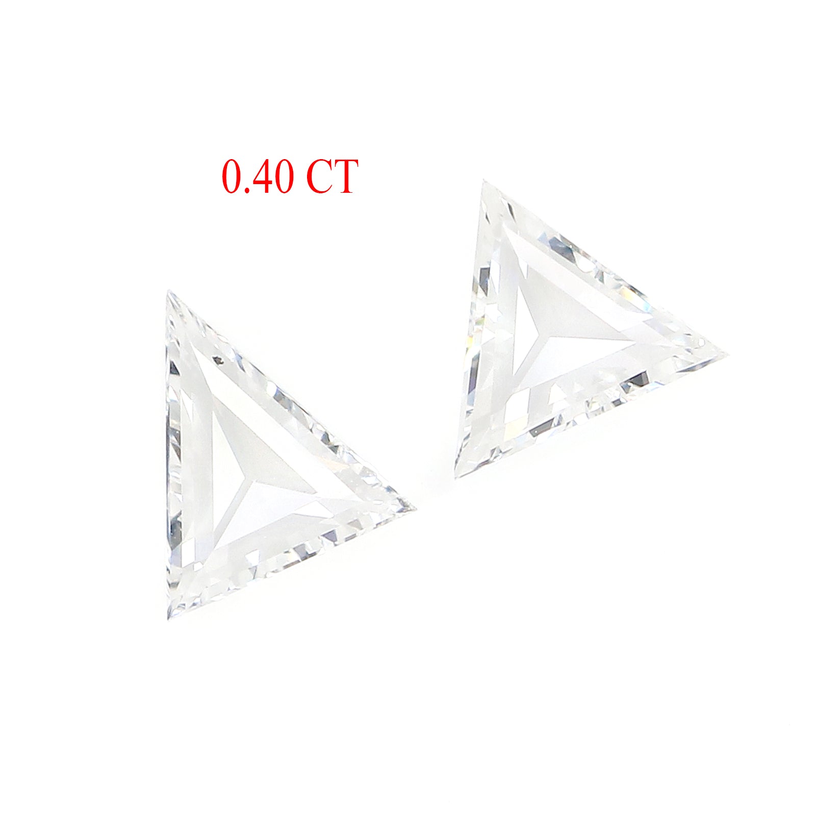 0.40 CT Natural Loose Triangle Shape CVD Diamond White- E Color Triangle Pair Cut Diamond 5.65 MM Natural Triangle Rose Cut Diamond LQ3165
