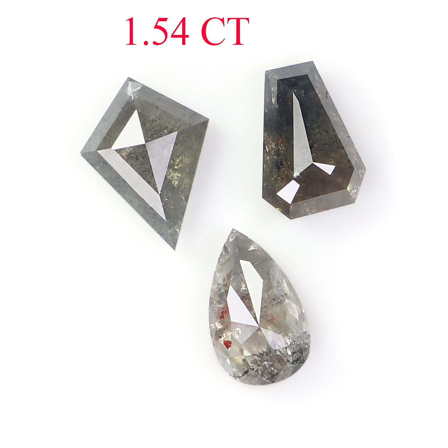 1.54 Ct Natural Loose Mix Shape Diamond Salt And Pepper Mix Shape Diamond 7.00 MM Natural Loose Black Grey Color Mix Shape Diamond L713