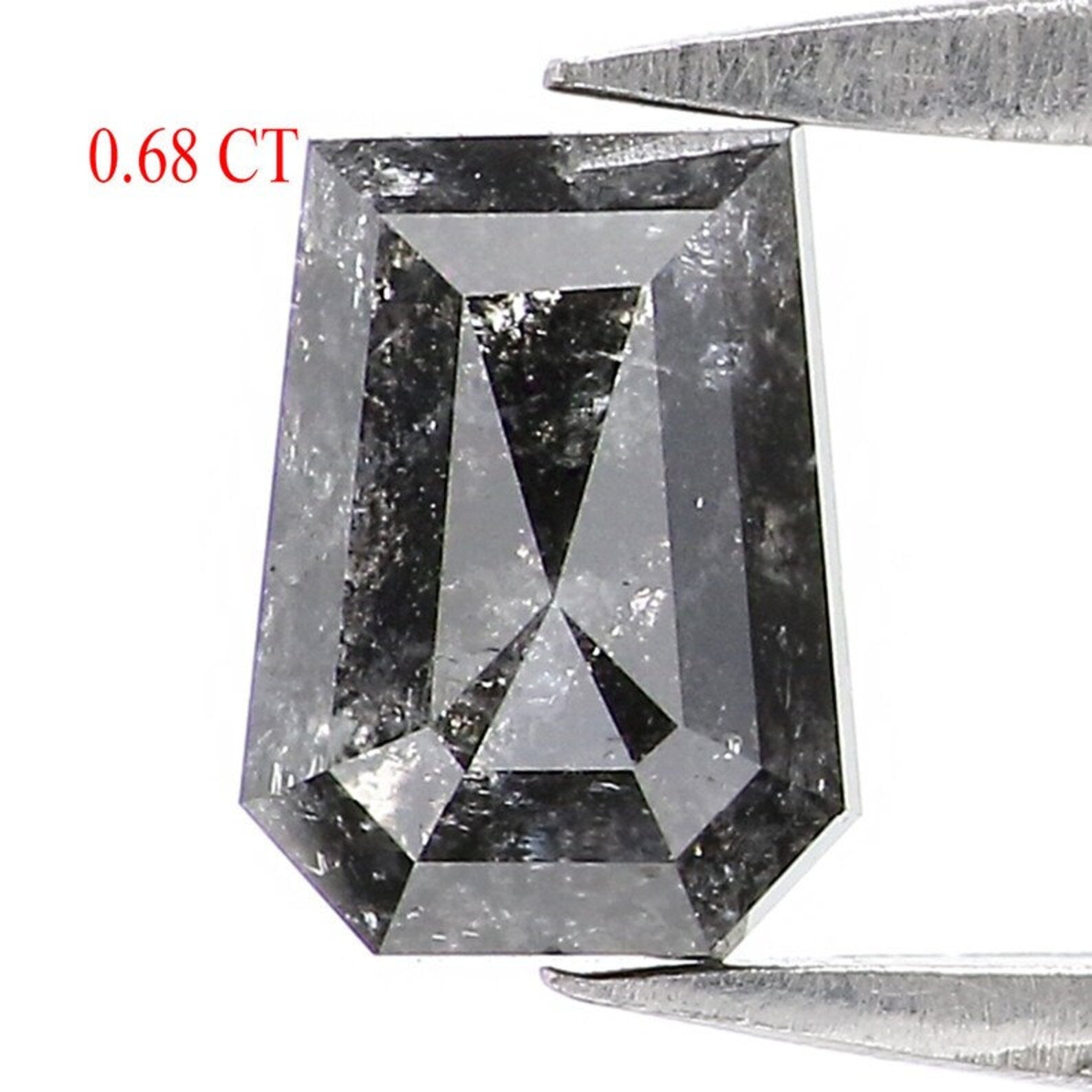 0.87 CT Natural Loose Coffin Shape Diamond Salt And Pepper Coffin Cut Diamond 6.00 MM Natural Loose Diamond Coffin Rose Cut Diamond QN8841
