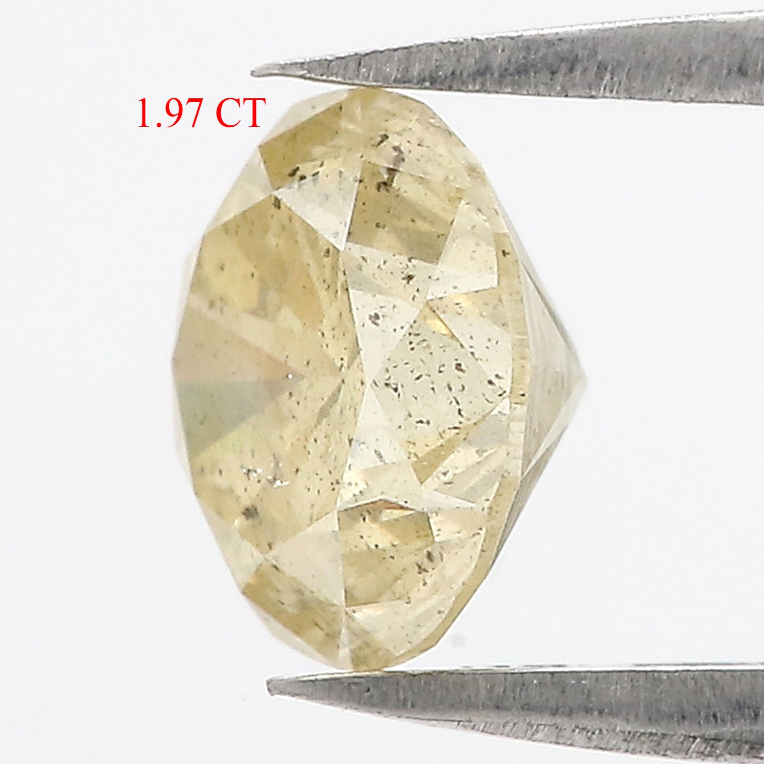 1.97 Ct Natural Loose Round Brilliant Cut Diamond Yellow Color Diamond 7.80 MM Natural Diamond Yellow Color Round Shape Diamond LQ3058